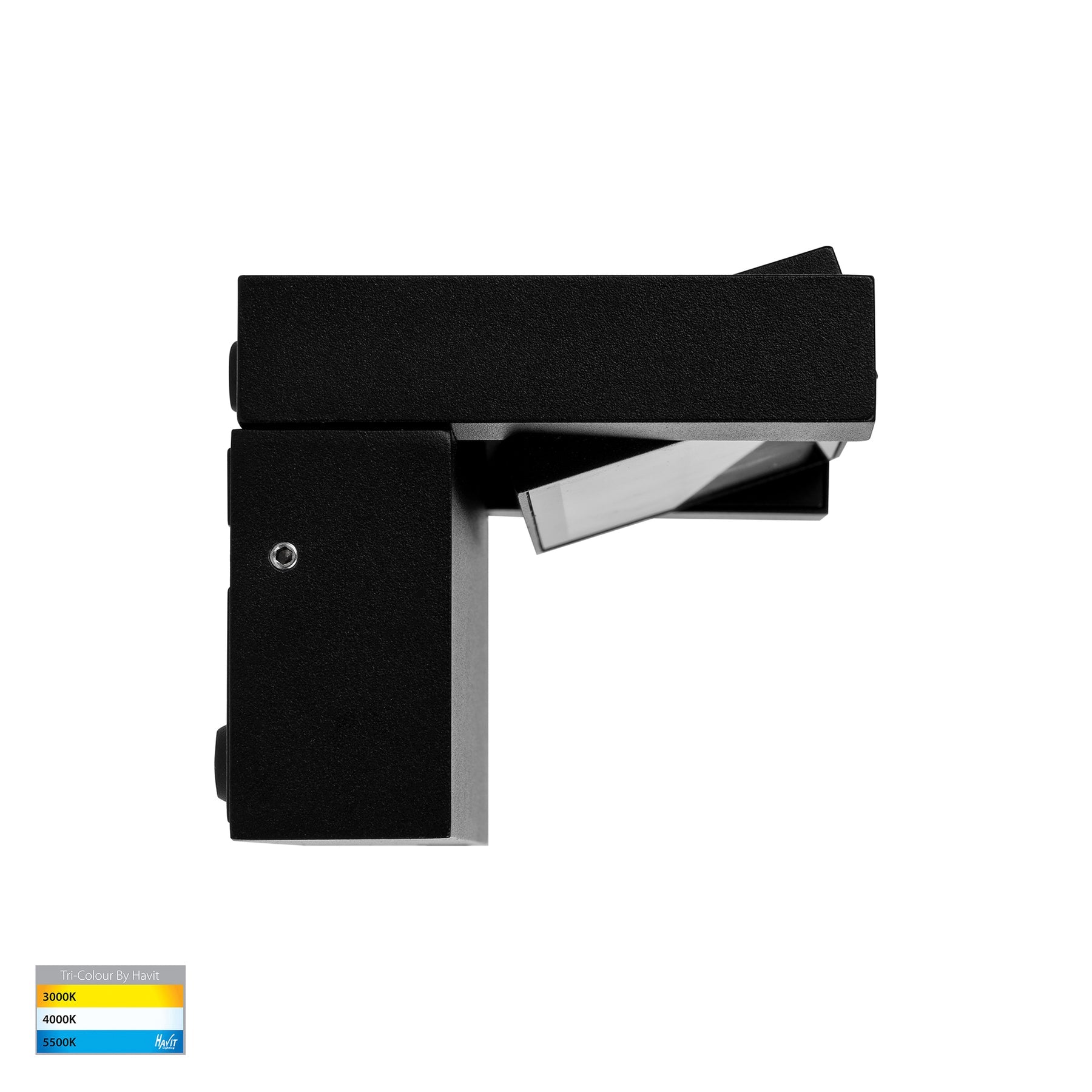 Locu Adjustable LED Floodlight 240V 12W 3CCT Black - HV3731T-BLK