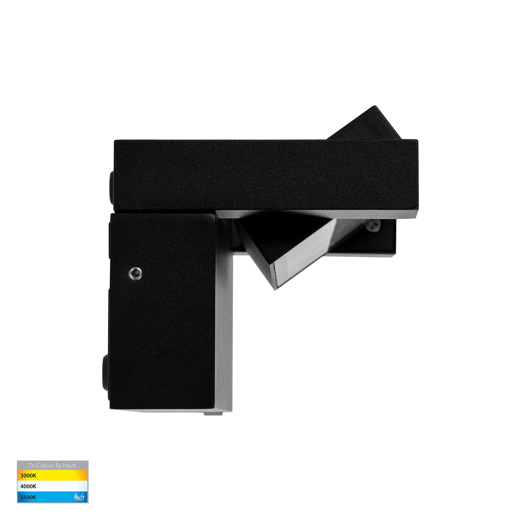 Locu Adjustable LED Floodlight 240V 12W 3CCT Black - HV3731T-BLK