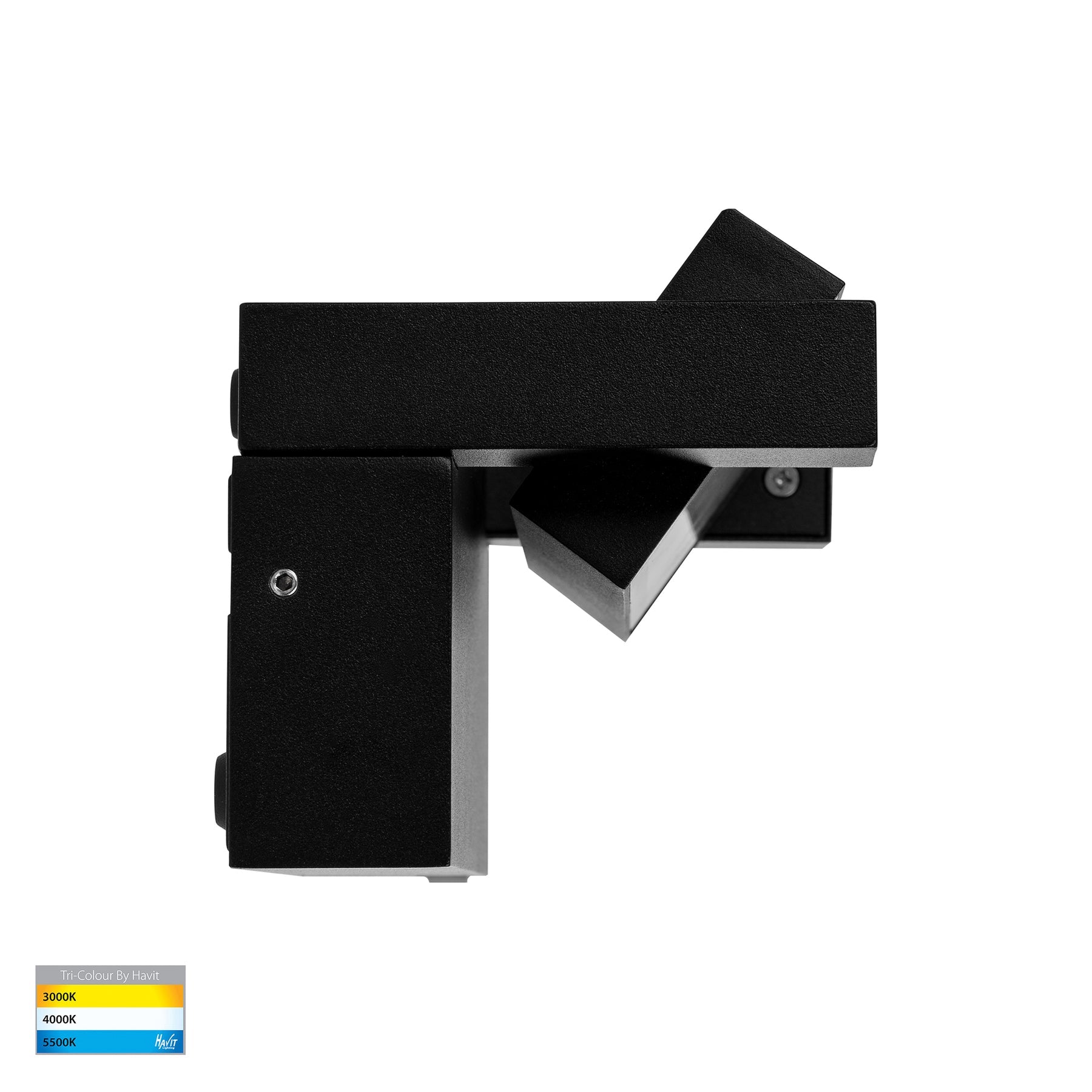 Locu Adjustable LED Floodlight 240V 12W 3CCT Black - HV3731T-BLK