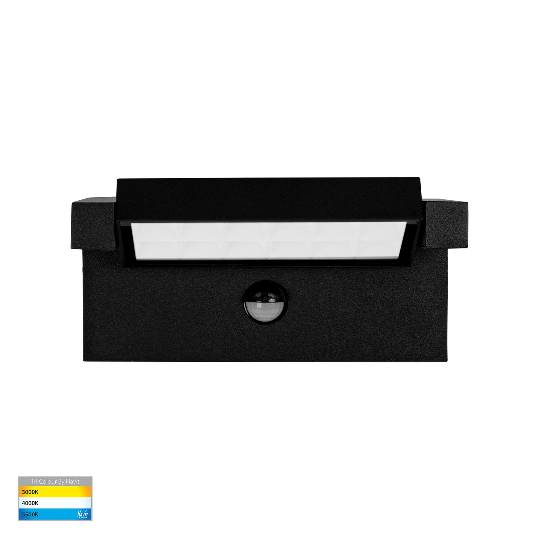 Locu Adjustable LED Floodlight With Sensor 240V 24W 3CCT Black - HV3732T-BLK-PIR