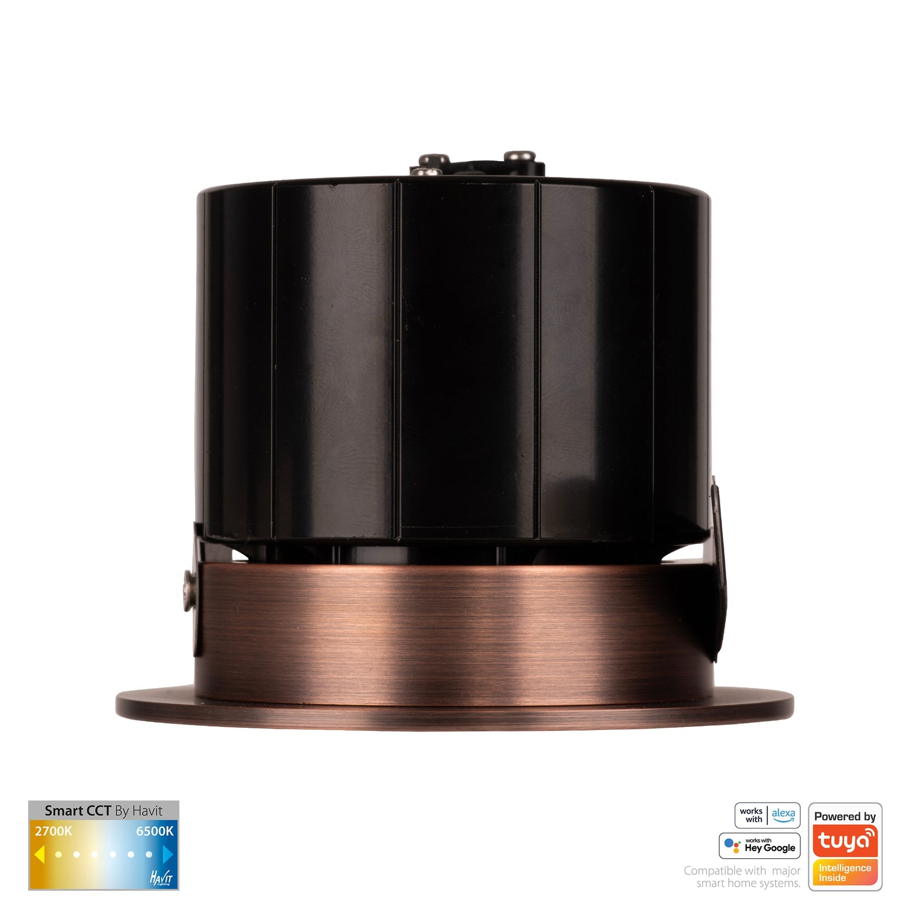 Prime Smart Aluminium Recessed LED Downlight 240V 12W 2CCT Antique Brass - HV5511CCT-AB