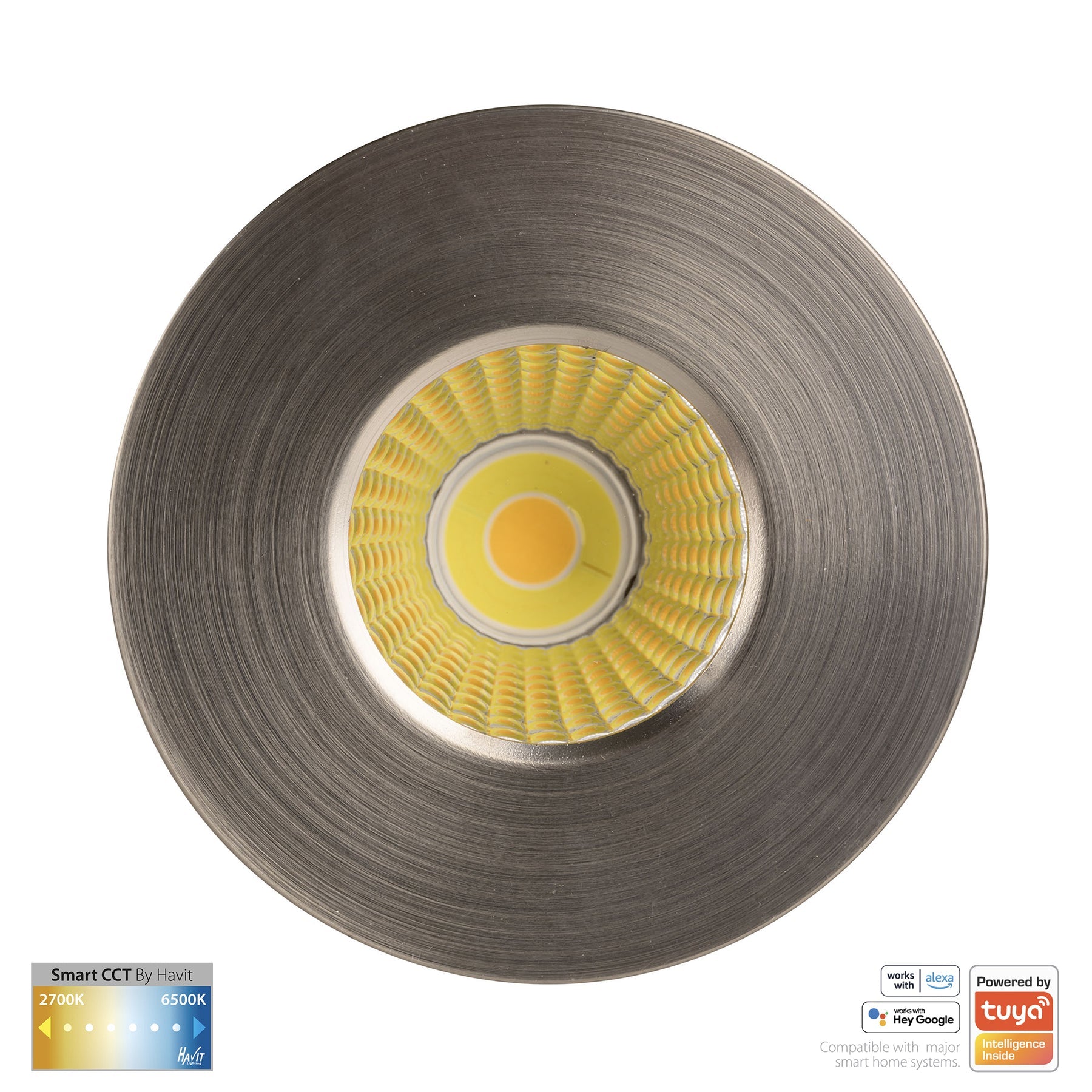 Prime Smart Aluminium Recessed LED Downlight 240V 12W 2CCT Nickel - HV5511CCT-NK