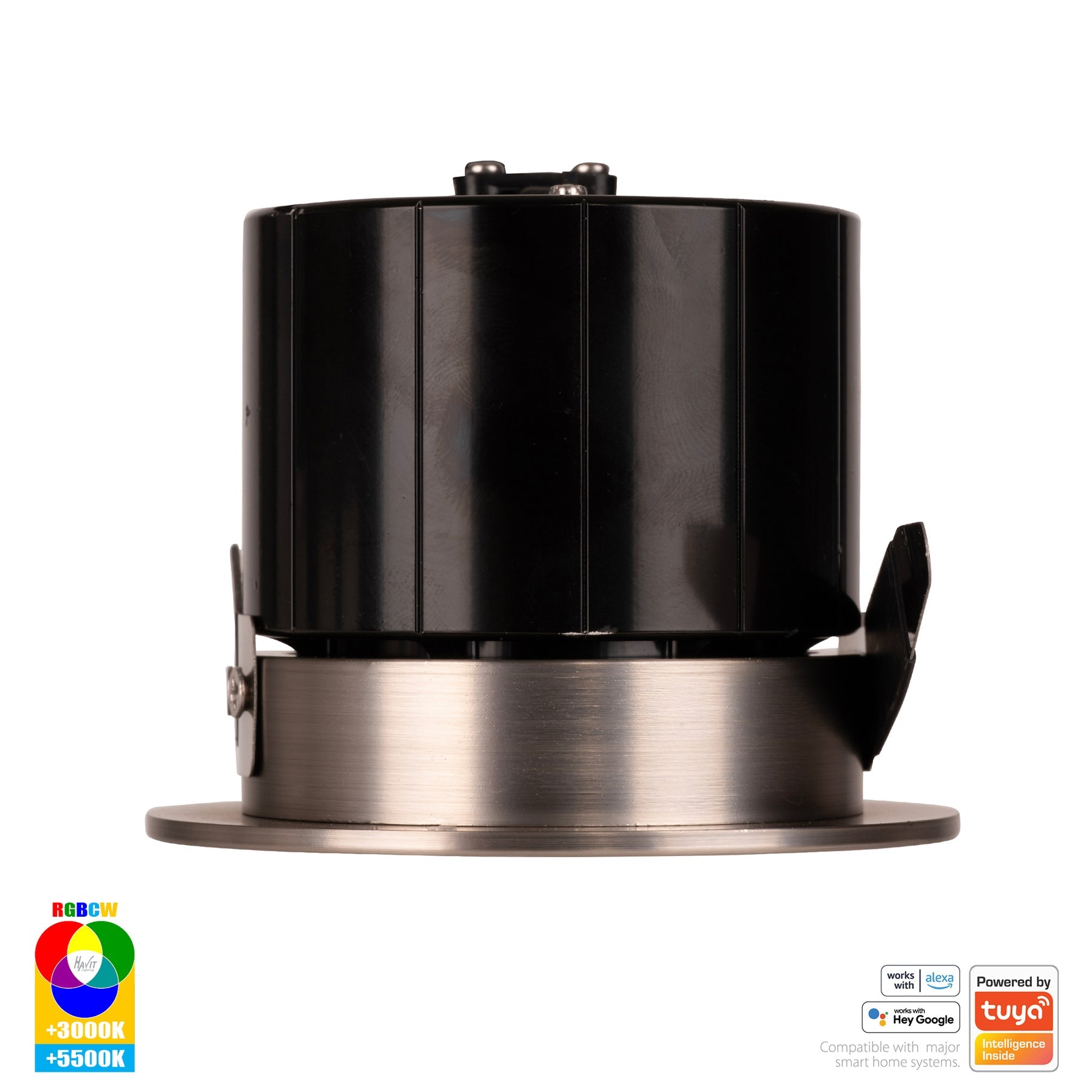 Prime Smart Aluminium Recessed LED Downlight 240V 12W RGBCW Nickel - HV5511RGBCW-NK