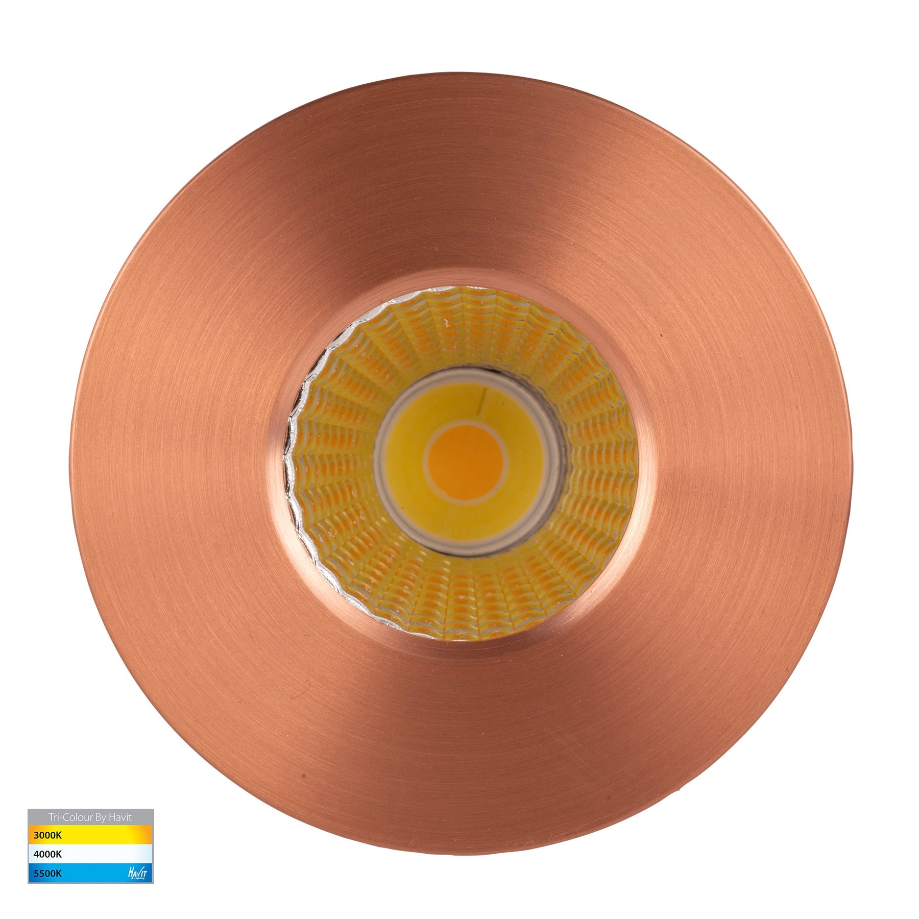 Prime Aluminium Recessed LED Downlight 240V 12W 3CCT Copper - HV5511T-CP