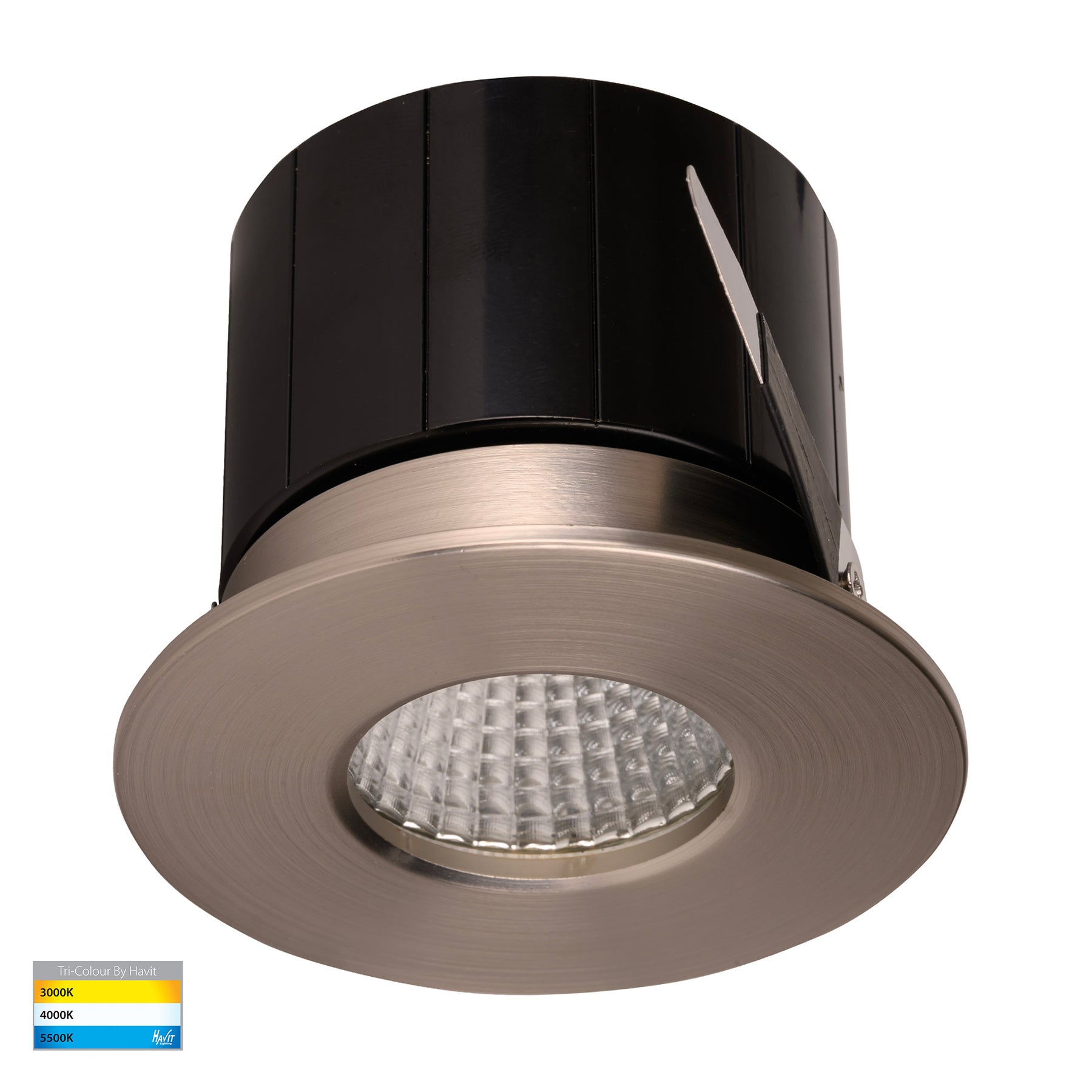Prime Aluminium Recessed LED Downlight 240V 12W 3CCT Nickel - HV5511T-NK