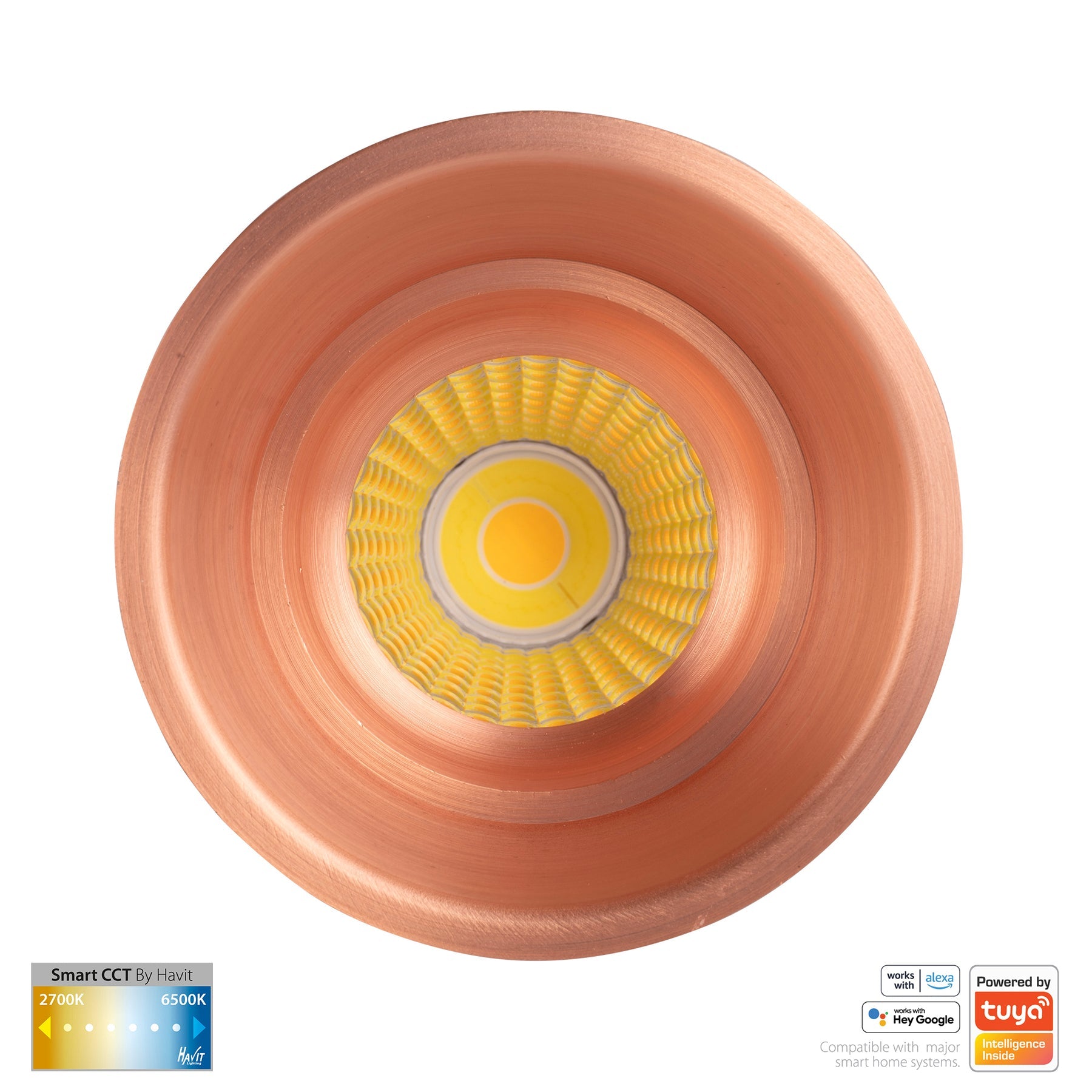 Prime Smart Aluminium Deep Recessed LED Downlight 240V 12W 2CCT Copper - HV5513CCT-CP