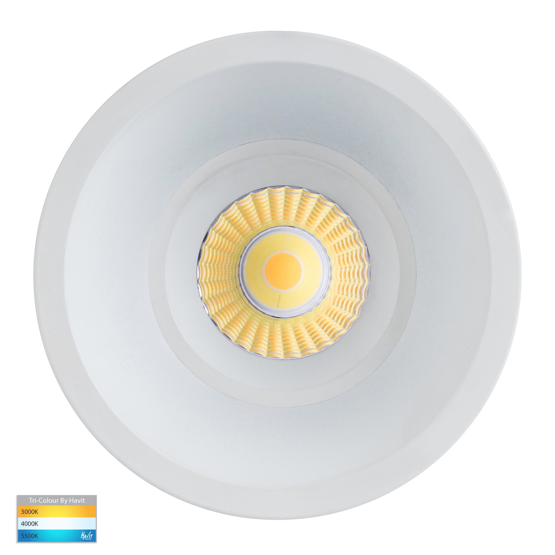 Buy Recessed Downlights Australia Prime Fixed Deep LED Downlight White 3CCT - HV5514T-WHT