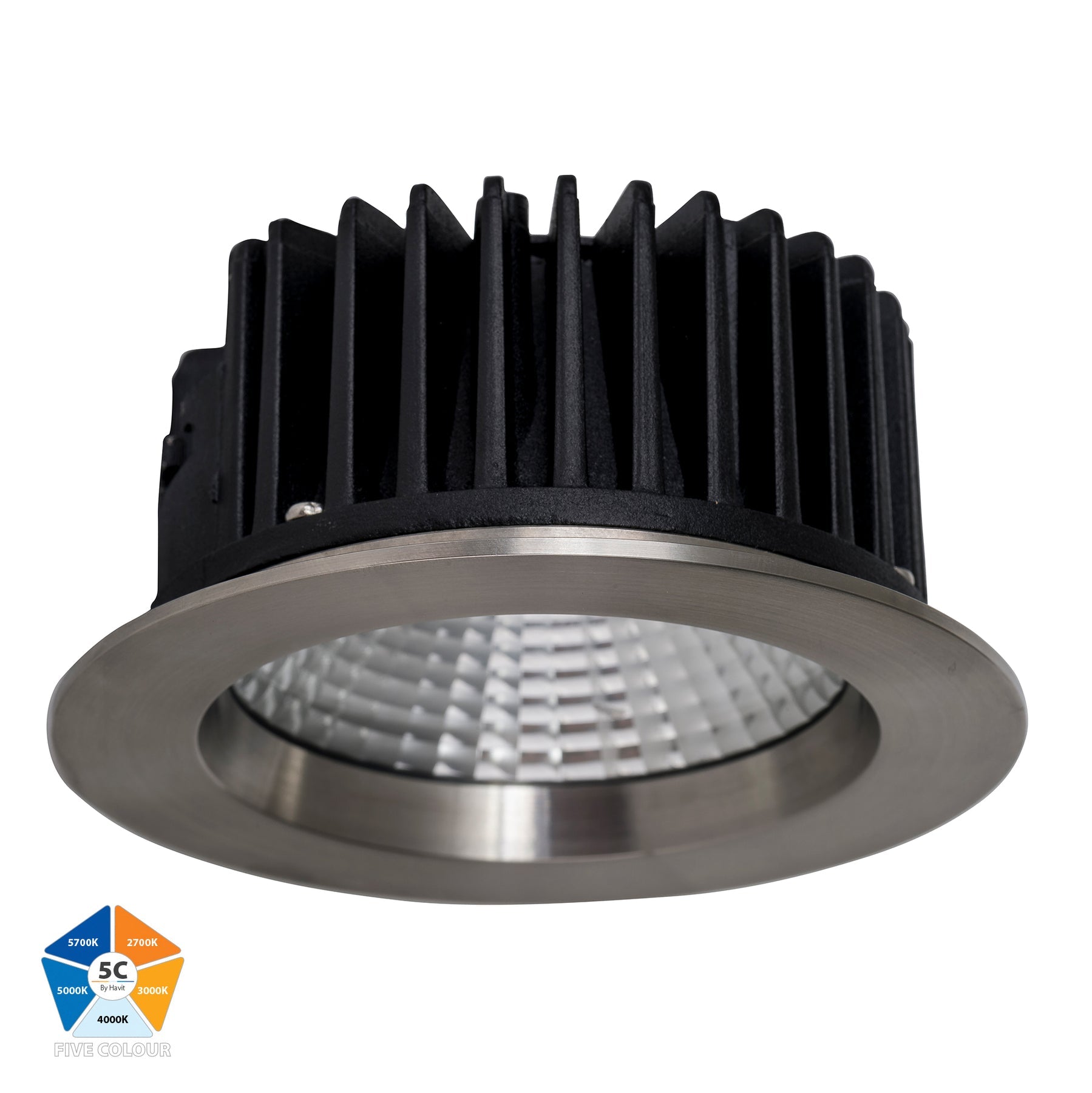 Buy Recessed Downlights Australia Ora Fixed LED Downlight 316 Stainless Steel 5CCT - HV5530S-SS316