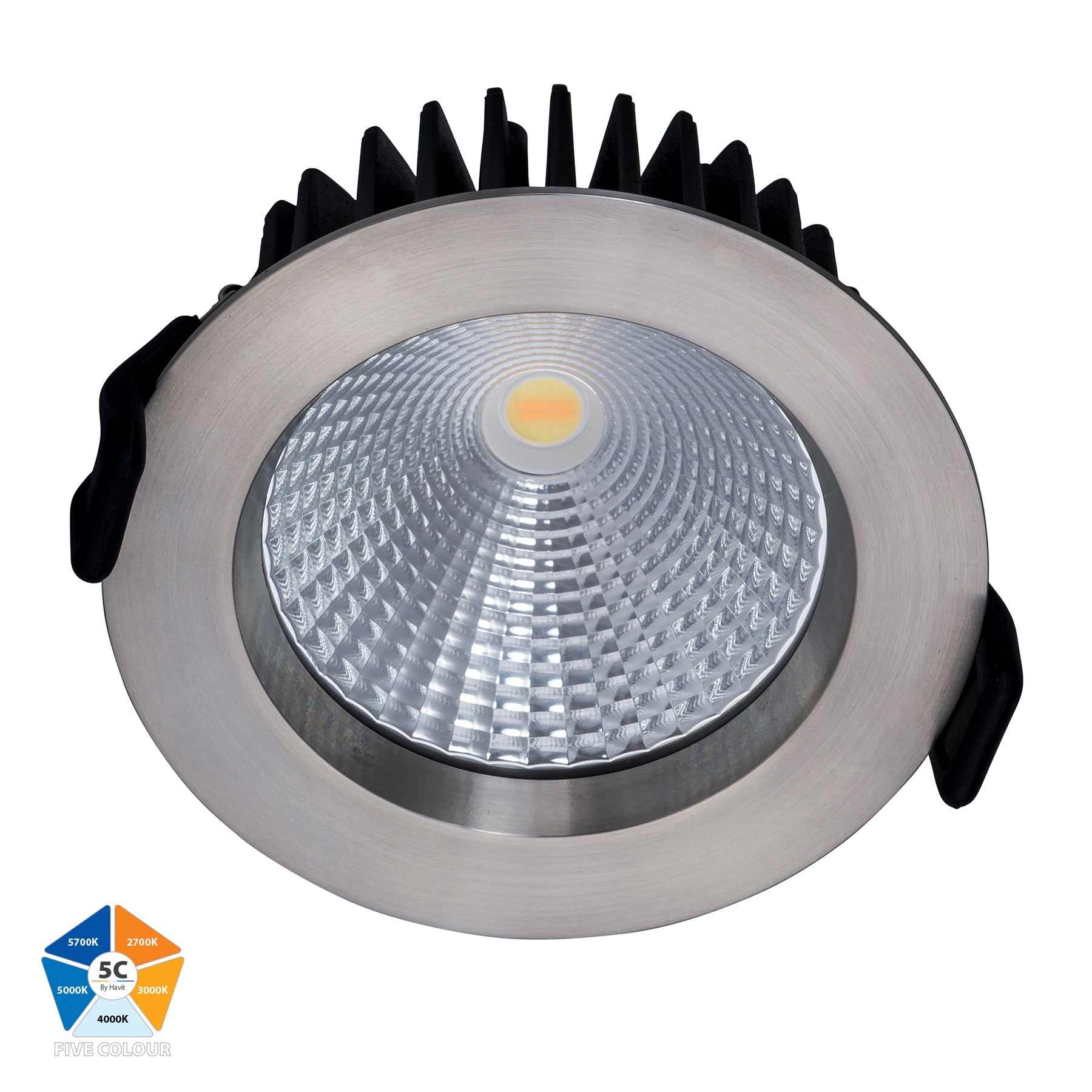 Buy Recessed Downlights Australia Ora Fixed LED Downlight 316 Stainless Steel 5CCT - HV5530S-SS316