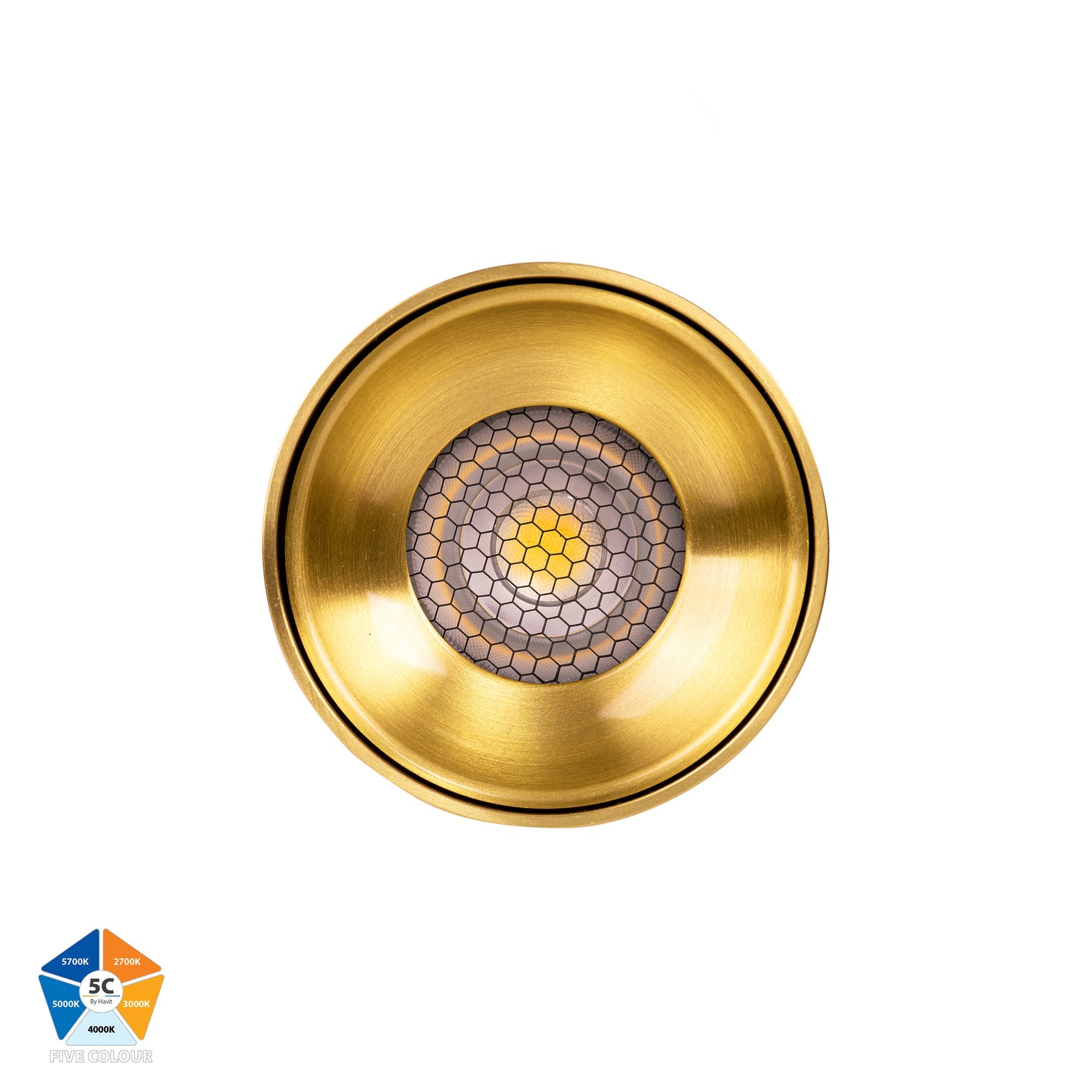 Nella LED Surface Mounted Downlight 12V 7W 5CCT Brass - HV5841S-BR-EXT-12V
