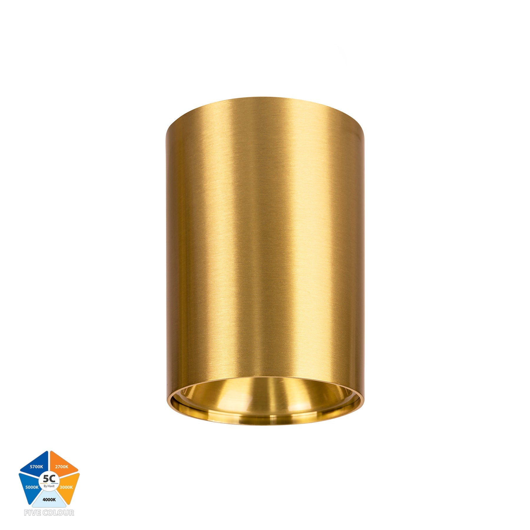 Nella LED Surface Mounted Downlight 12V 12W 5CCT Brass - HV5842S-BR-12V