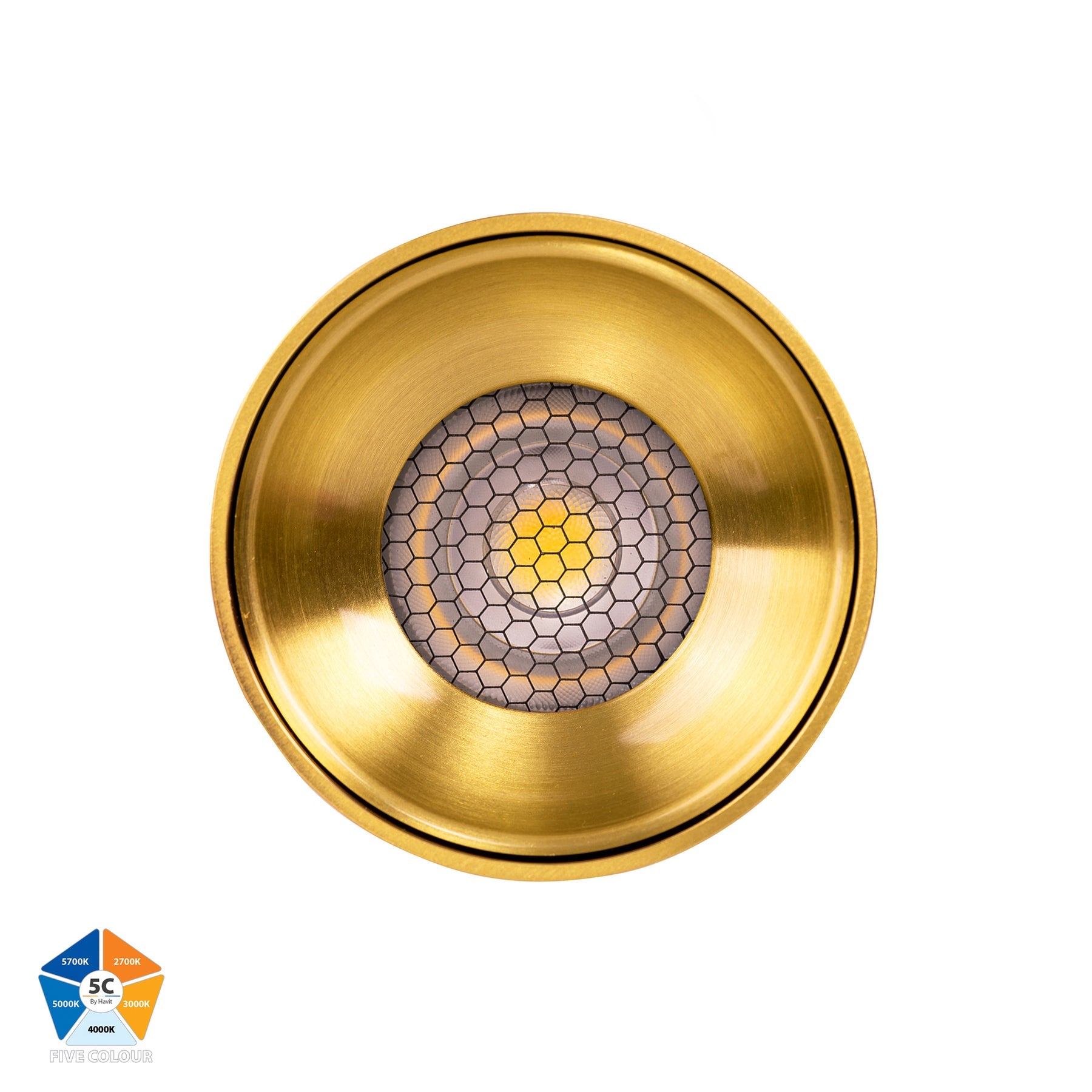 Nella LED Surface Mounted Downlight 12V 12W 5CCT Brass - HV5842S-BR-EXT-12V