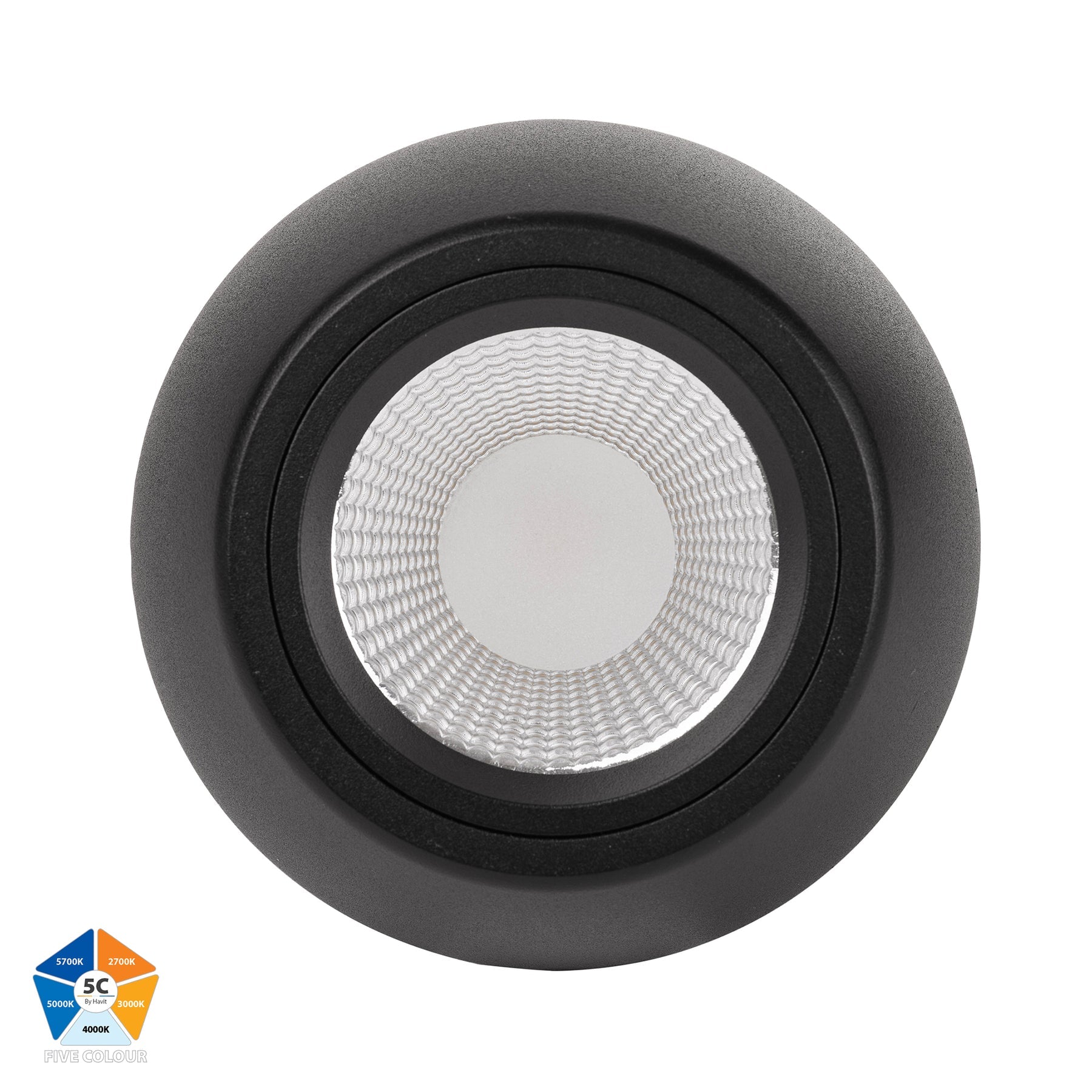Nella LED Surface Mounted Downlight 12W 5CCT Black - HV5849S-BLK