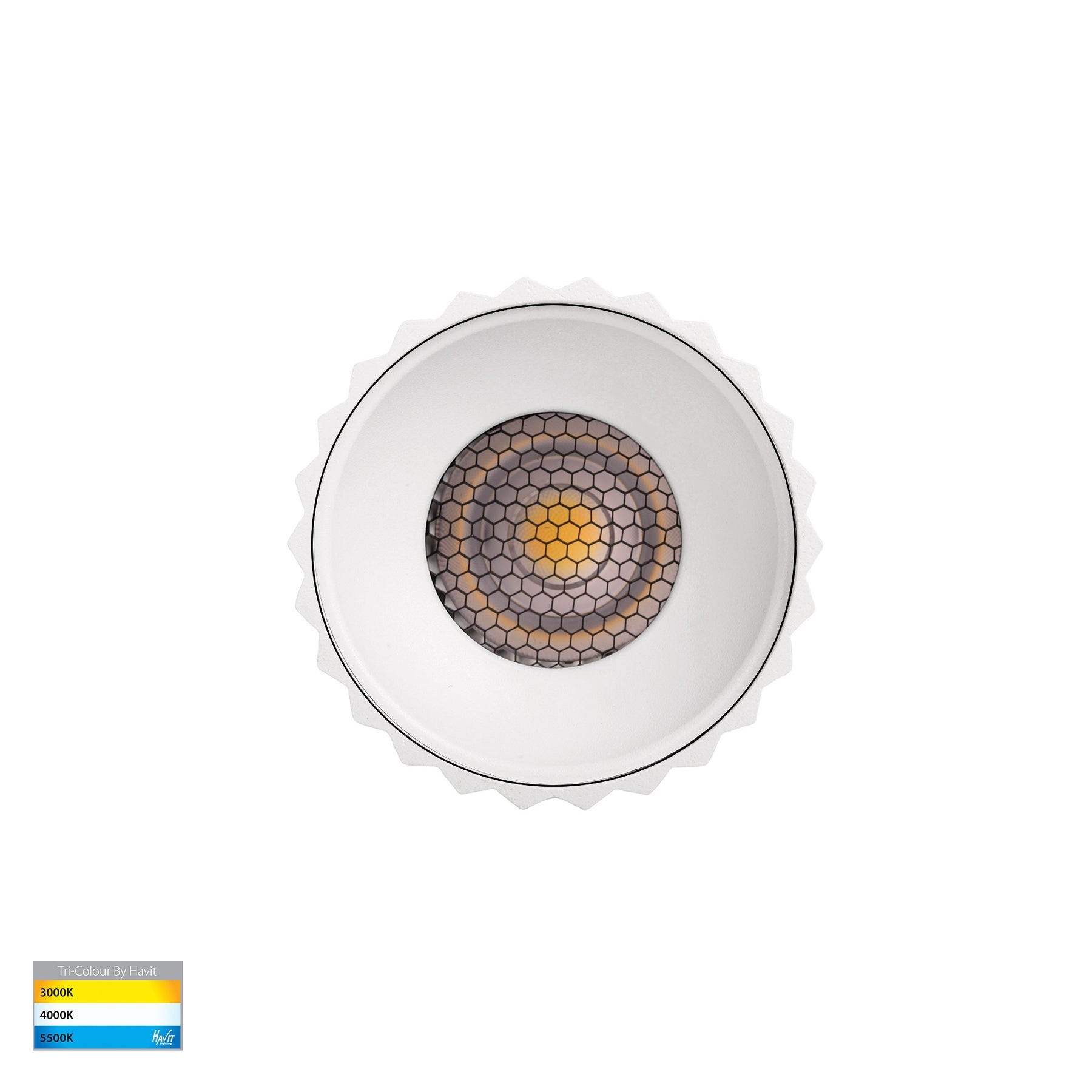 Nella 200mm LED Surface Mounted Round Downlight 240V 7W 5CCT White - HV5851S-WHT-EXT