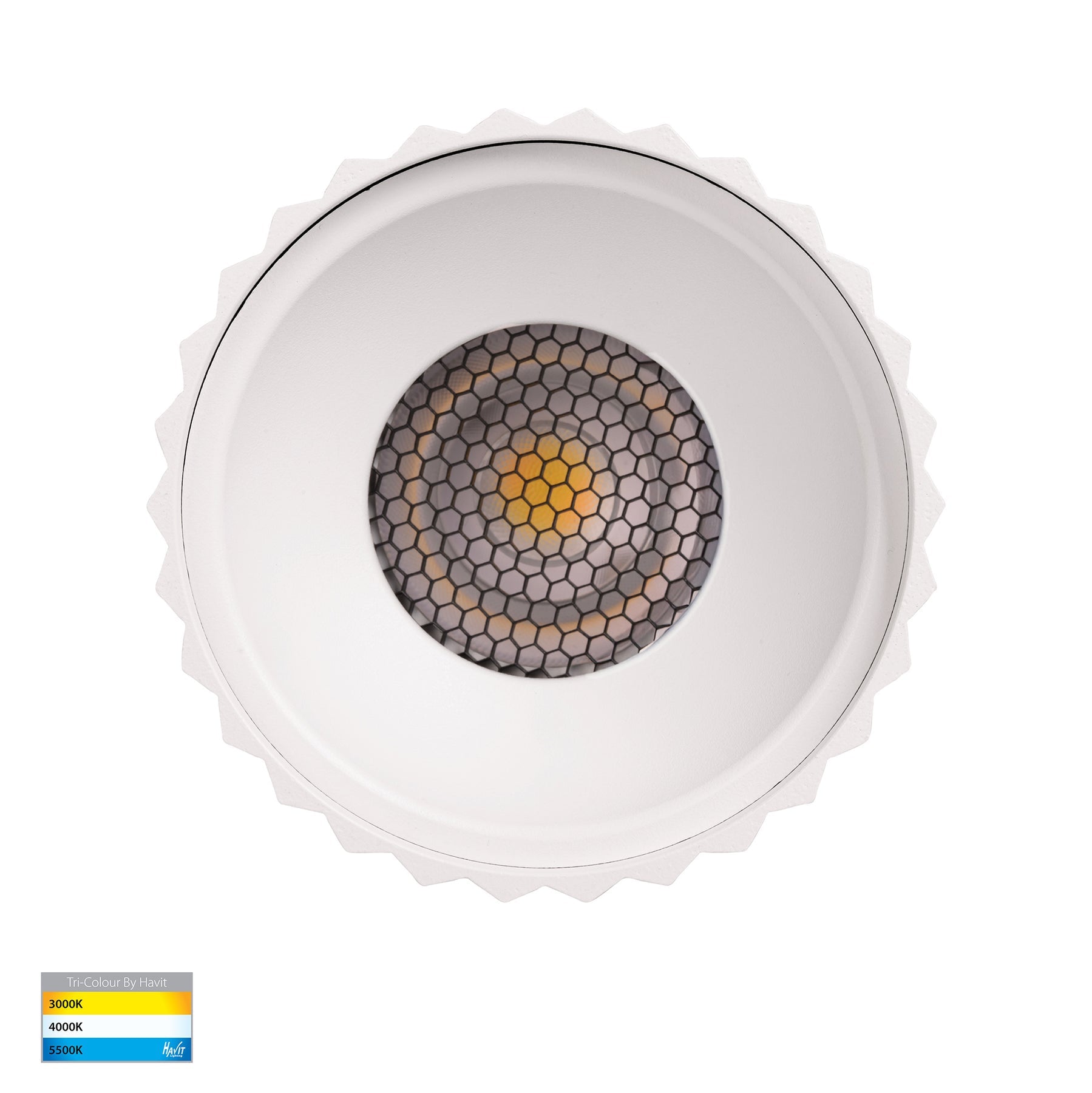 Nella 140mm LED Surface Mounted Round Downlight 240V 18W 5CCT White - HV5853S-WHT