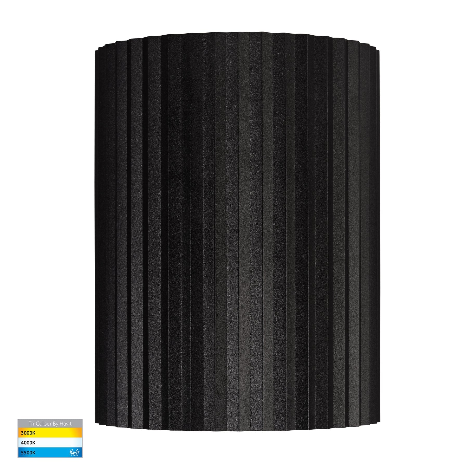 Nella 180mm LED Surface Mounted Round Downlight 12V 24W 5CCT Black - HV5854S-BLK-12V