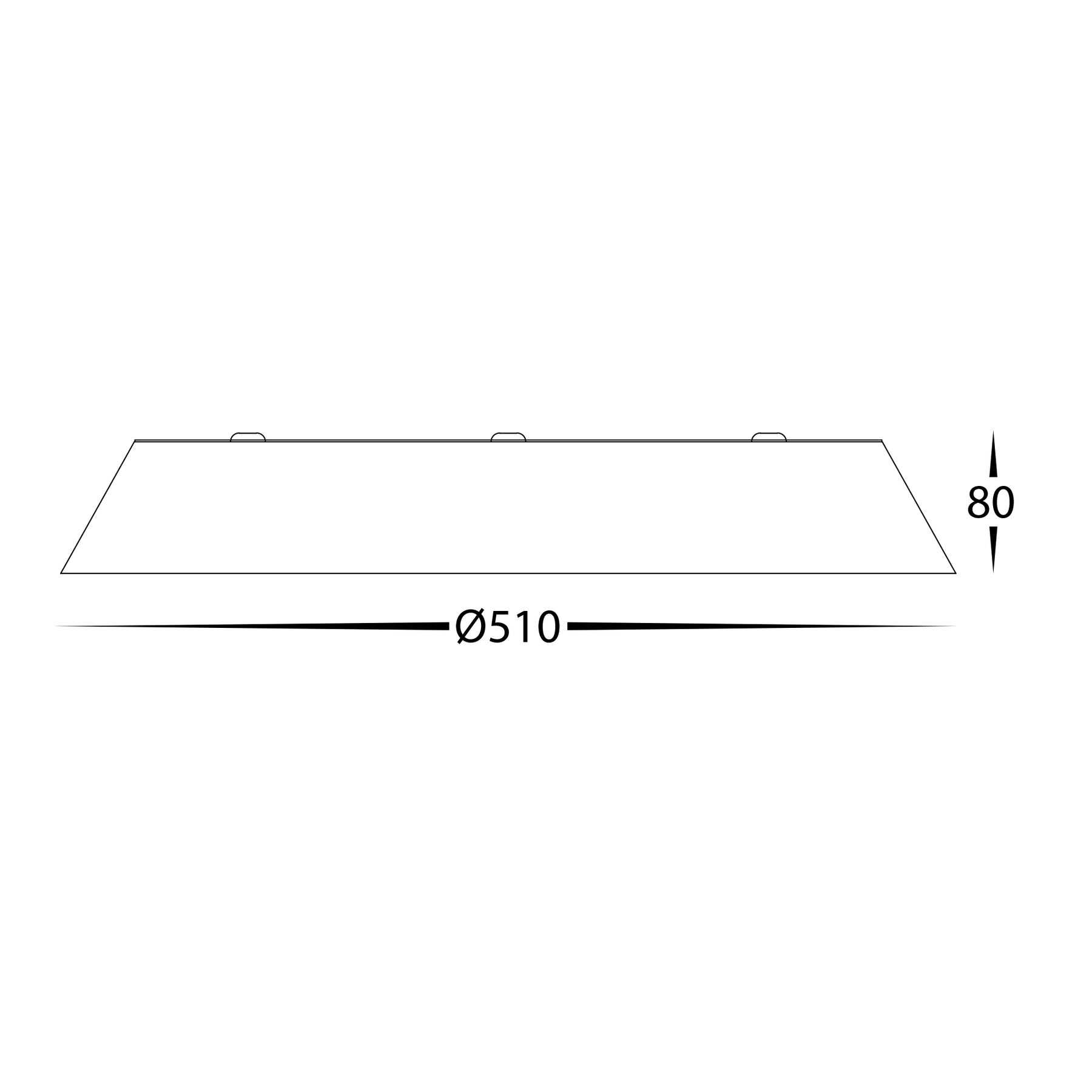 Noyer 510mm LED Oyster Light 40W 3CCT Walnut & White - HV5873T