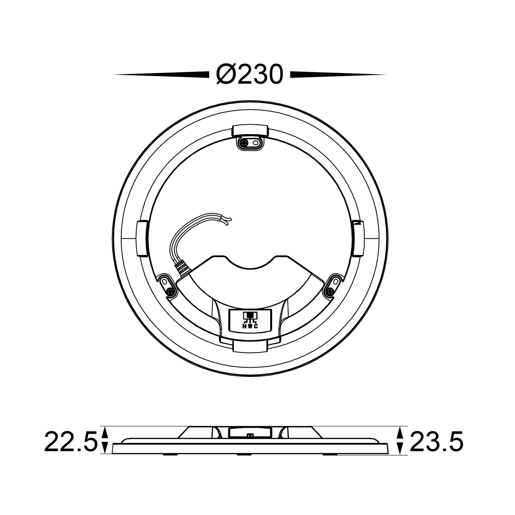 Tri Colour Adjustable Wattage Replaceable LED Panel Lights - HV5882T
