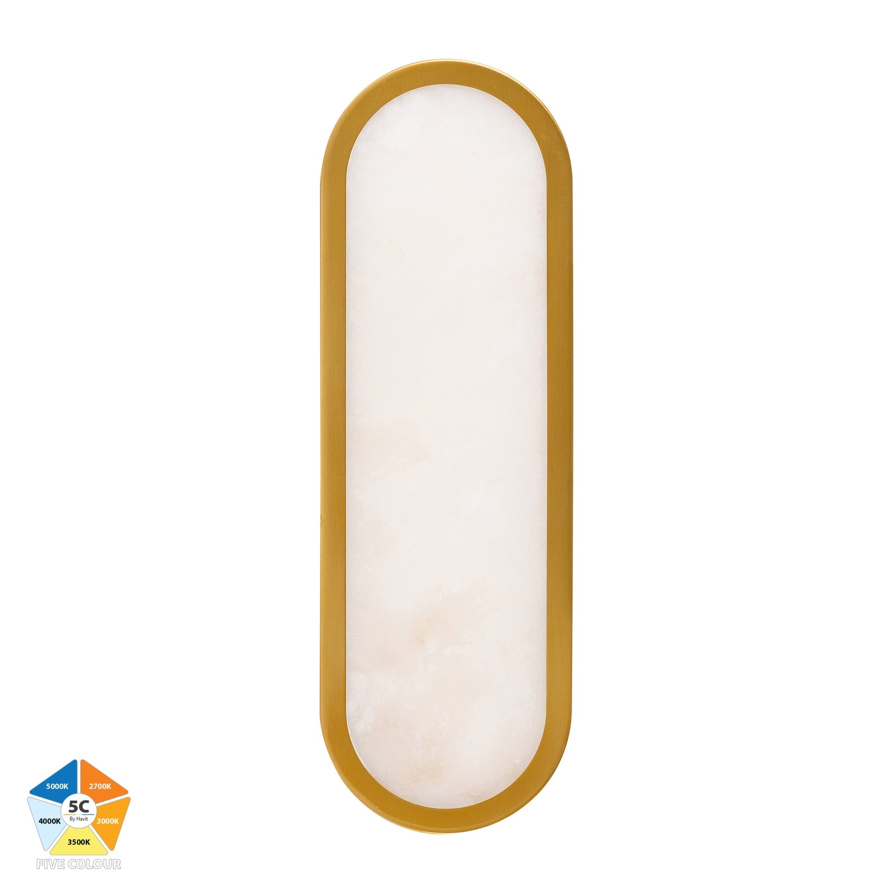 Auster LED Wall Light 12W 5CCT Gold - HV8011S-GLDALB