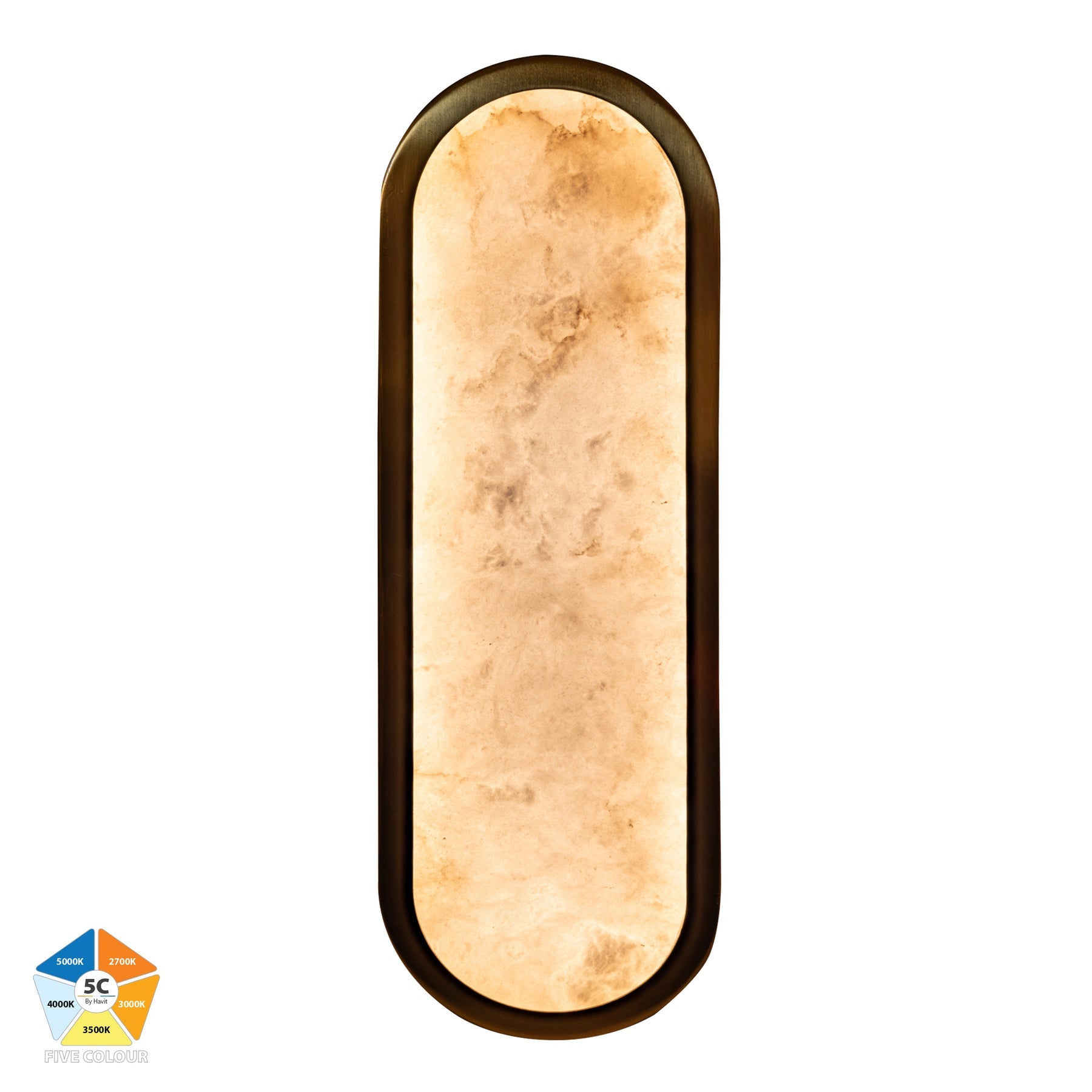 Auster LED Wall Light 12W 5CCT Gold - HV8011S-GLDALB
