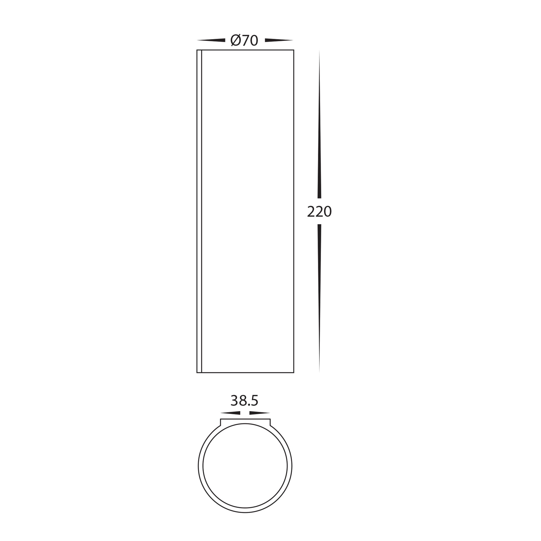 Valec LED Up & Down Wall Light 5W Tri Colour White - HV8021T