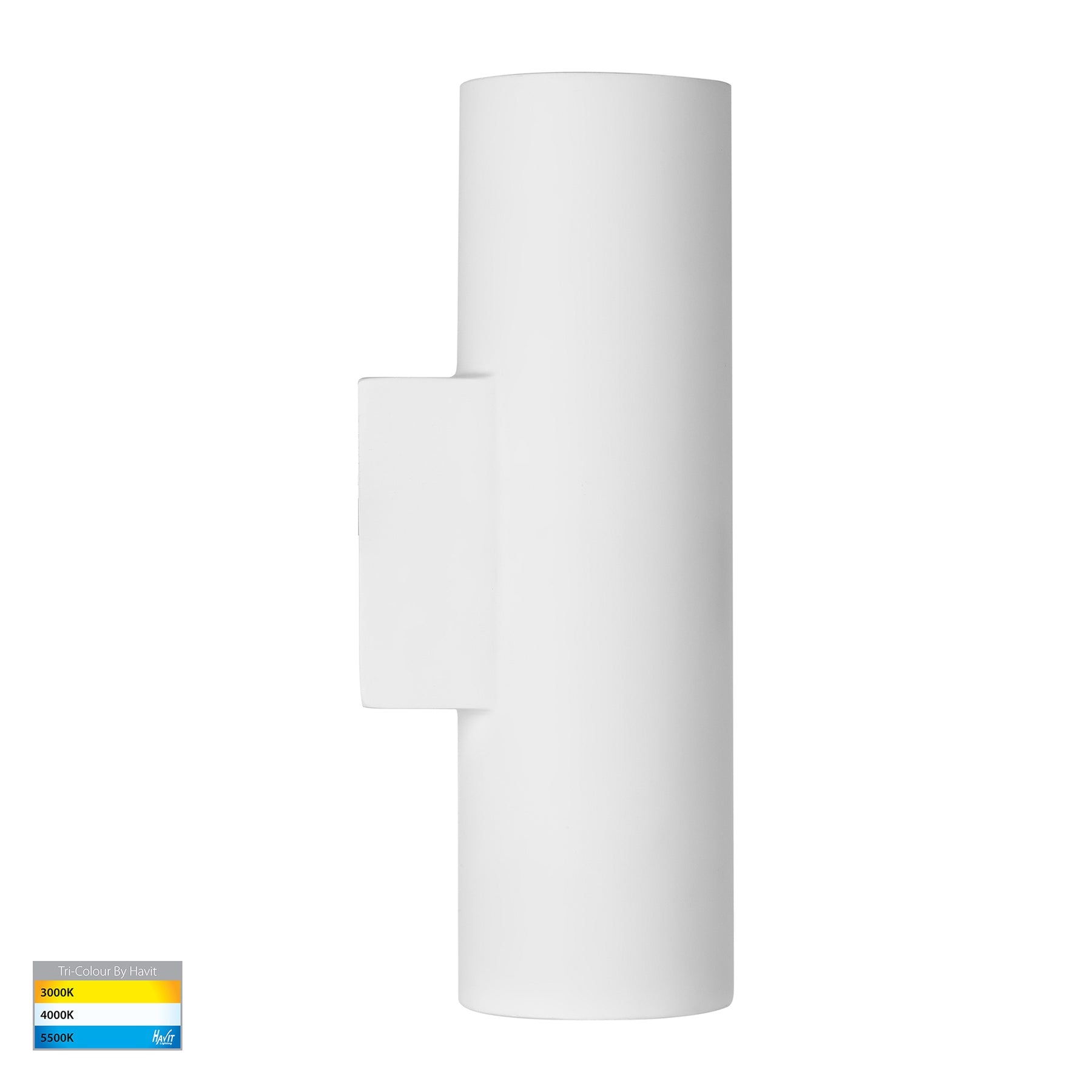 Strokka LED Up & Down Wall Light 5W Tri Colour White - HV8022T