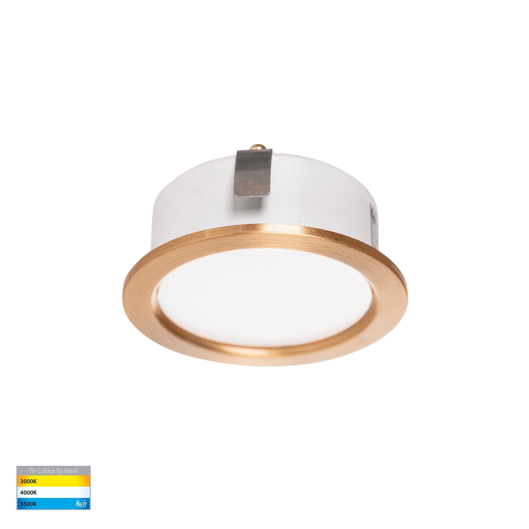 Skap LED Cabinet Light 12V 3W Tri Colour Brass - HV8201T-BR