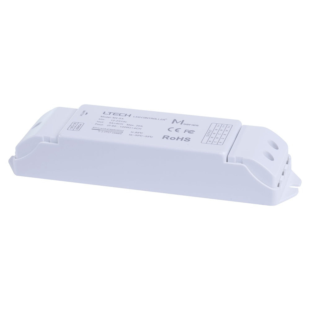 Buy Strip Light Controllers Australia LED Strip Remote Controller & Receiver White RGBC/W - HV9102-M4+M4-5A