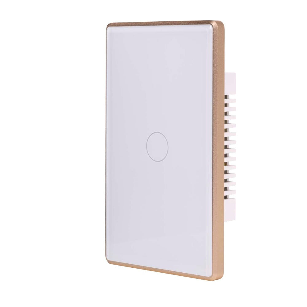 Buy Smart Switches & Plugs Australia Wifi Single Gang Wall Switch White With Gold Trim -  HV9120-1
