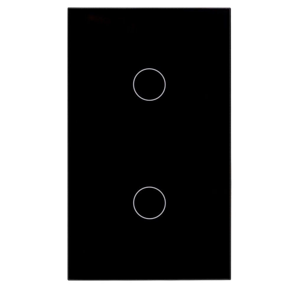 Buy Smart Switches & Plugs Australia Wifi 2 Gang Trim Wall Switch Black- HV9210-2