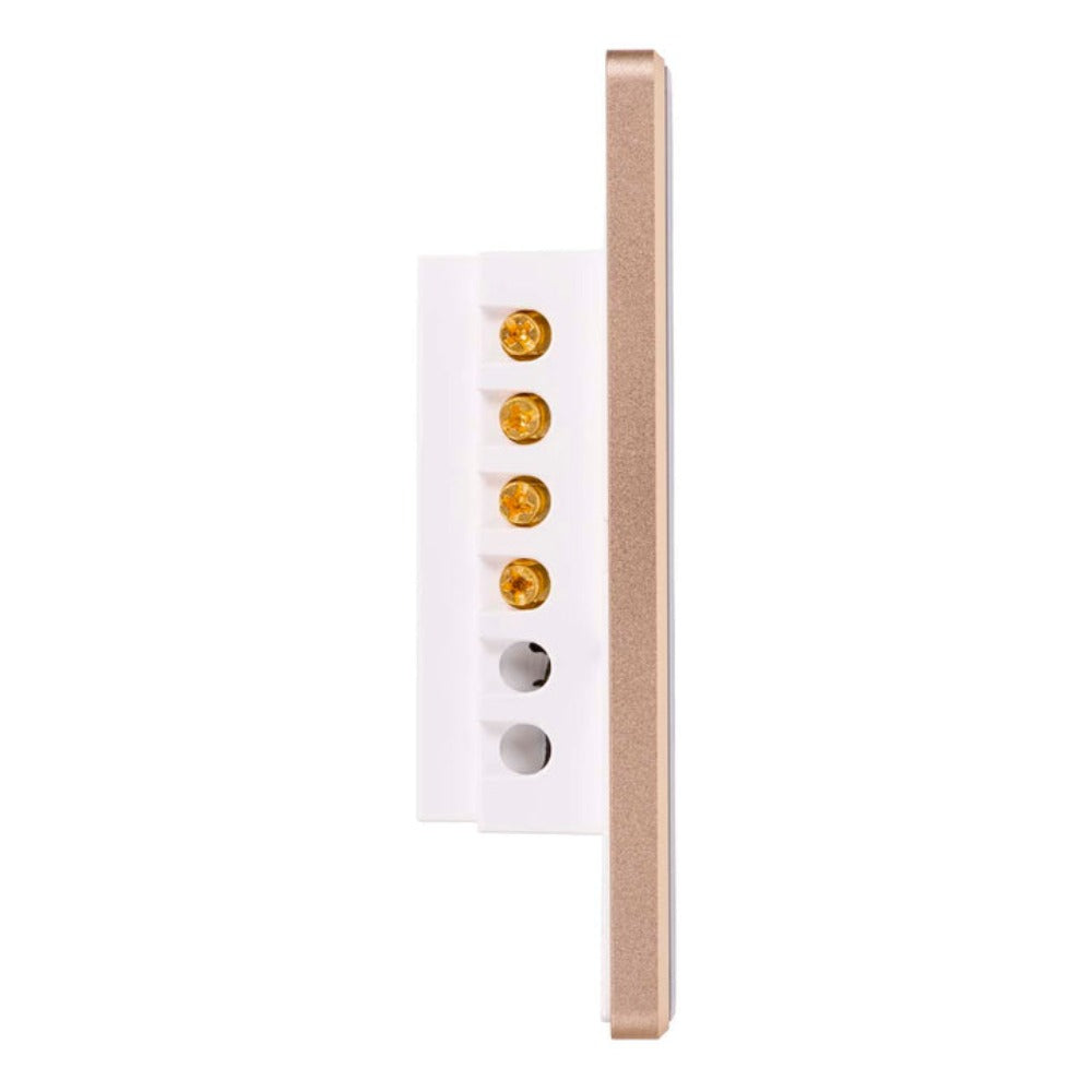 Buy Smart Switches & Plugs Australia Wifi 2 Gang Trim Wall Switch White With Gold Trim - HV9120-2