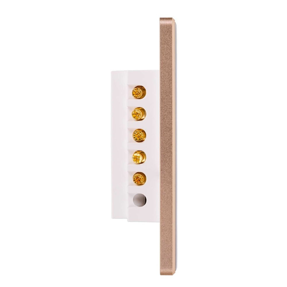 Buy Smart Switches & Plugs Australia Wifi 3 Gang Wall Switch White With Gold Trim- HV9120-3