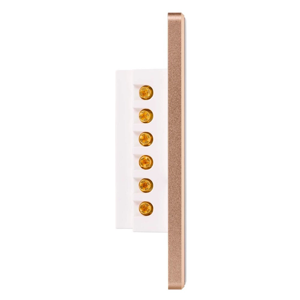 Buy Smart Switches & Plugs Australia Wifi 4 Gang Wall Switch White With Gold Trim - HV9120-4