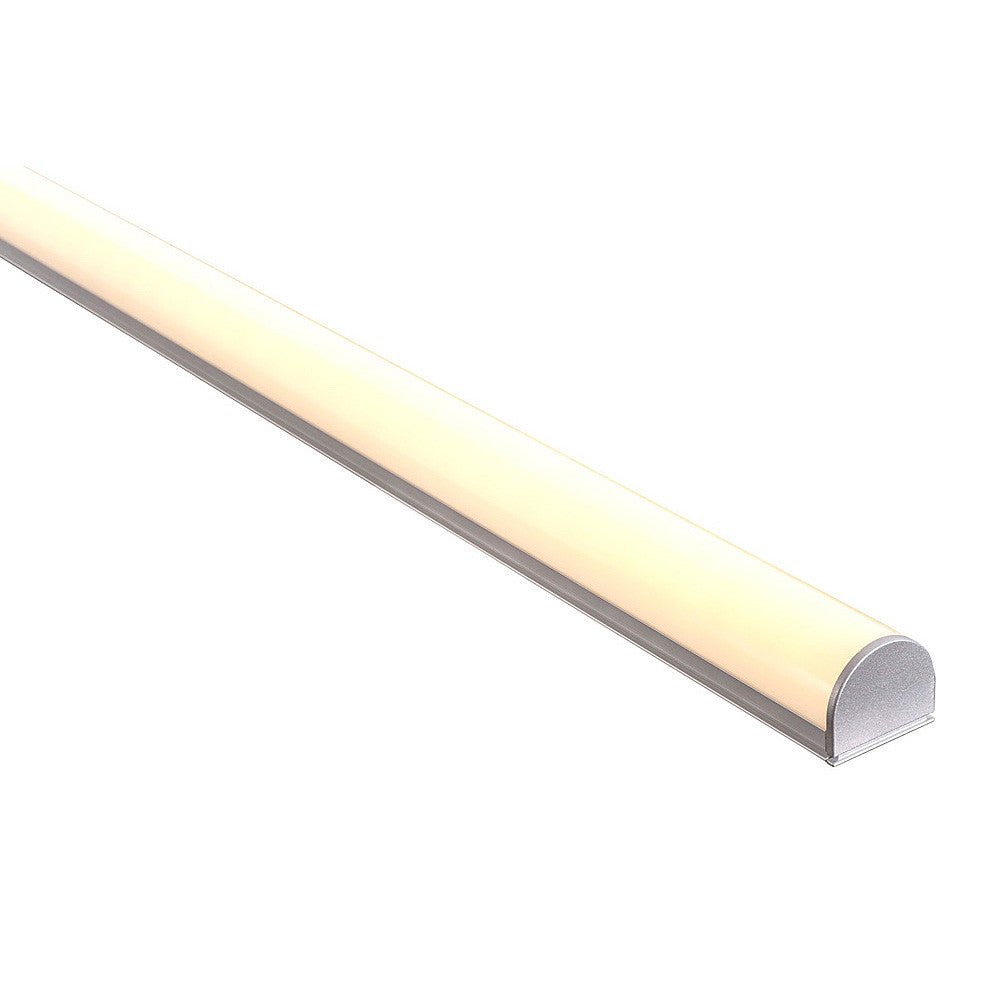 Buy Strip Light Profiles Australia Shallow Square Profile With Rounded Diffuser 3M Silver - HV9690-2618-3M