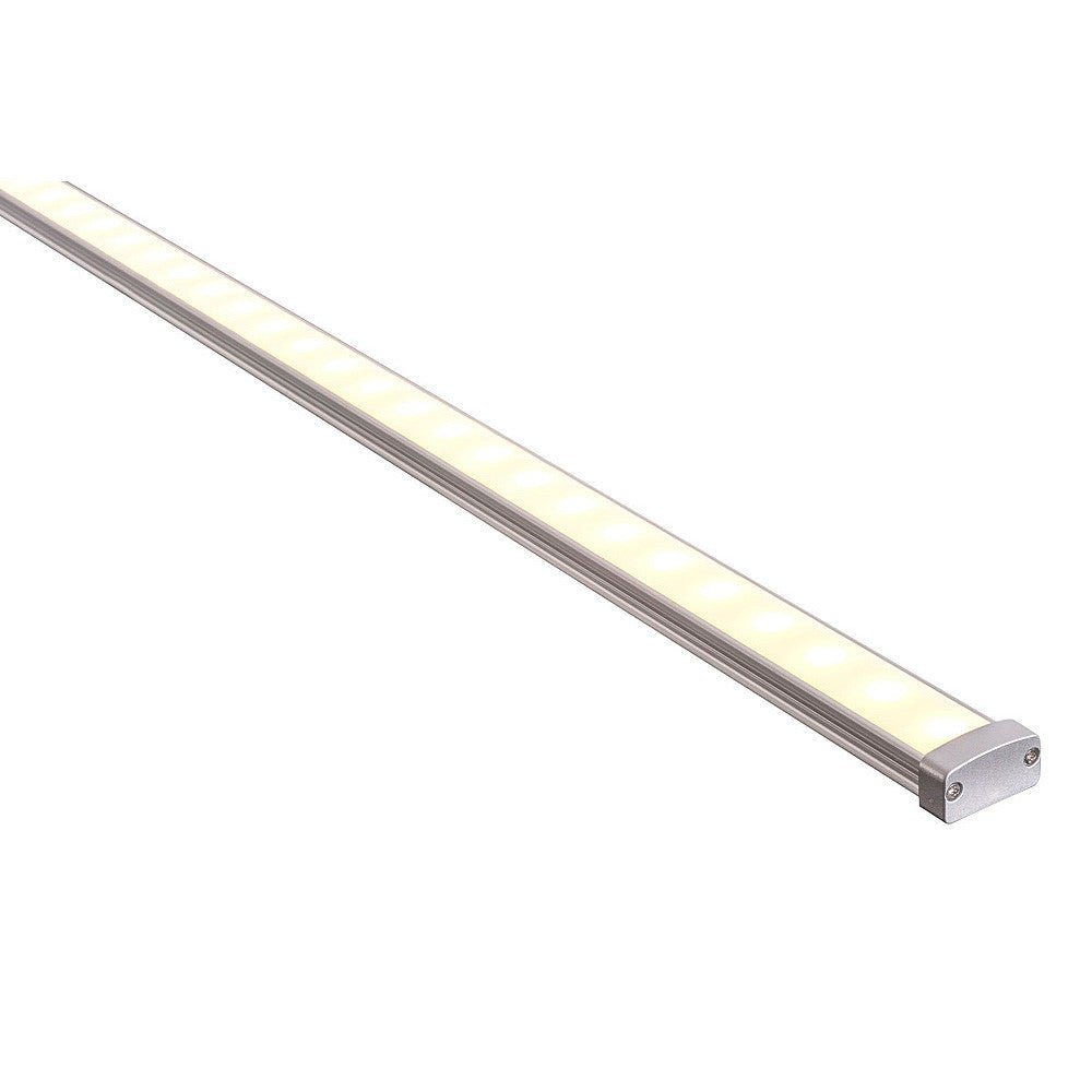 Buy Strip Light Profiles Australia Shallow Square Weatherproof Aluminium Profile Silver 3 Meter - HV9693-1808-3M