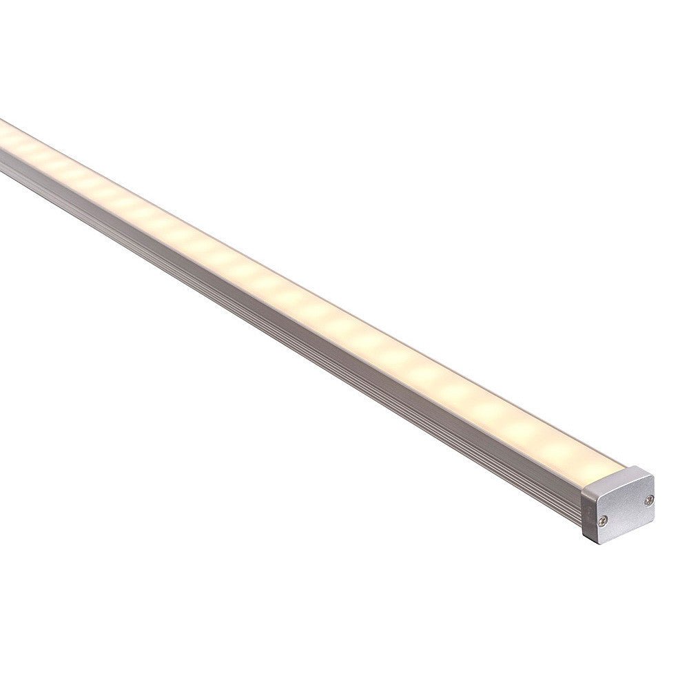 Buy Strip Light Profiles Australia Shallow Square Weatherproof Aluminium Profile Silver 3 Meter - HV9693-1812-3M