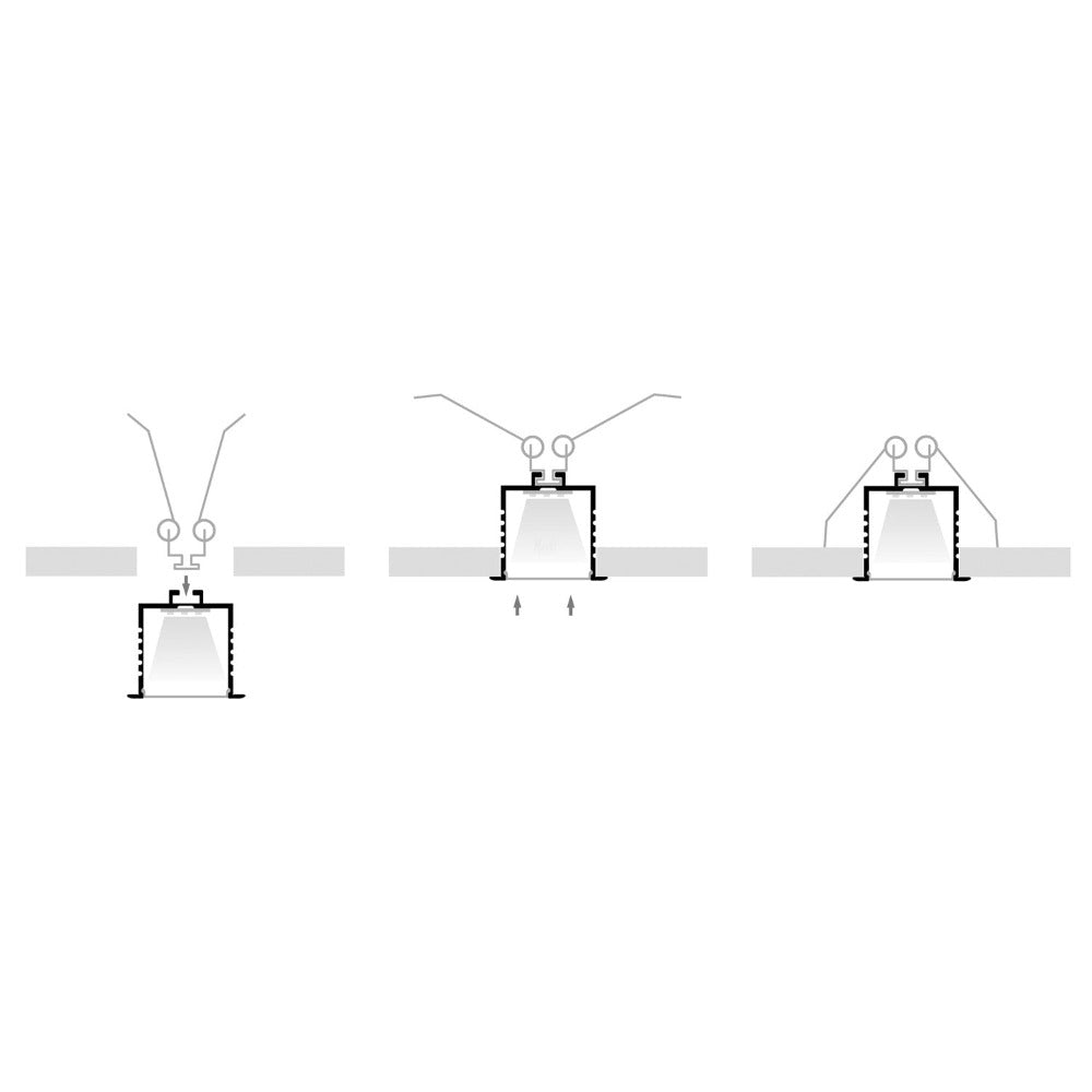 Buy Strip Light Profiles Australia Deep Square Recessed Winged Profile W44mm 3M Silver - HV9695-4540-3M