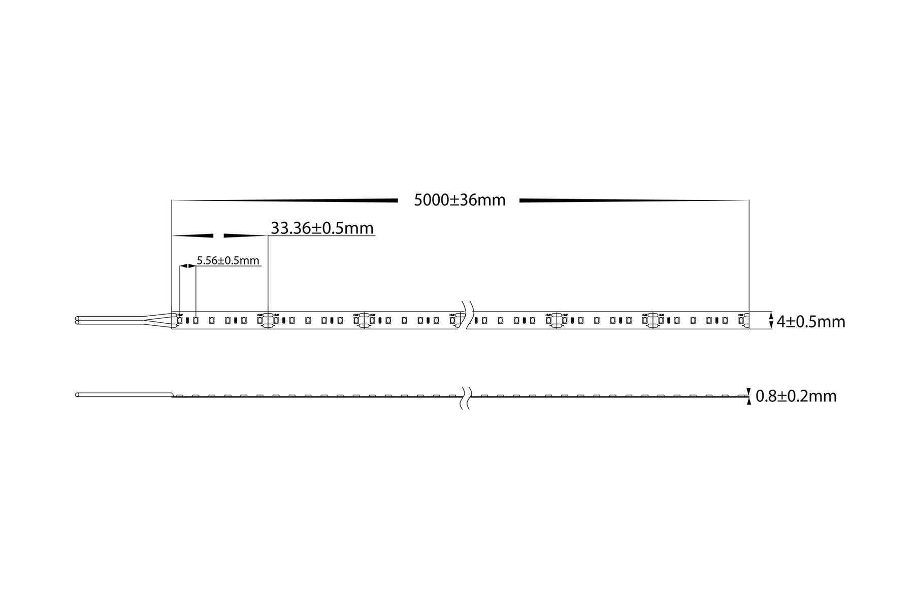 4.8W 24V DC IP20 LED Strip 3000K 30 Metre - HV9731-IP20-180-3K-30M