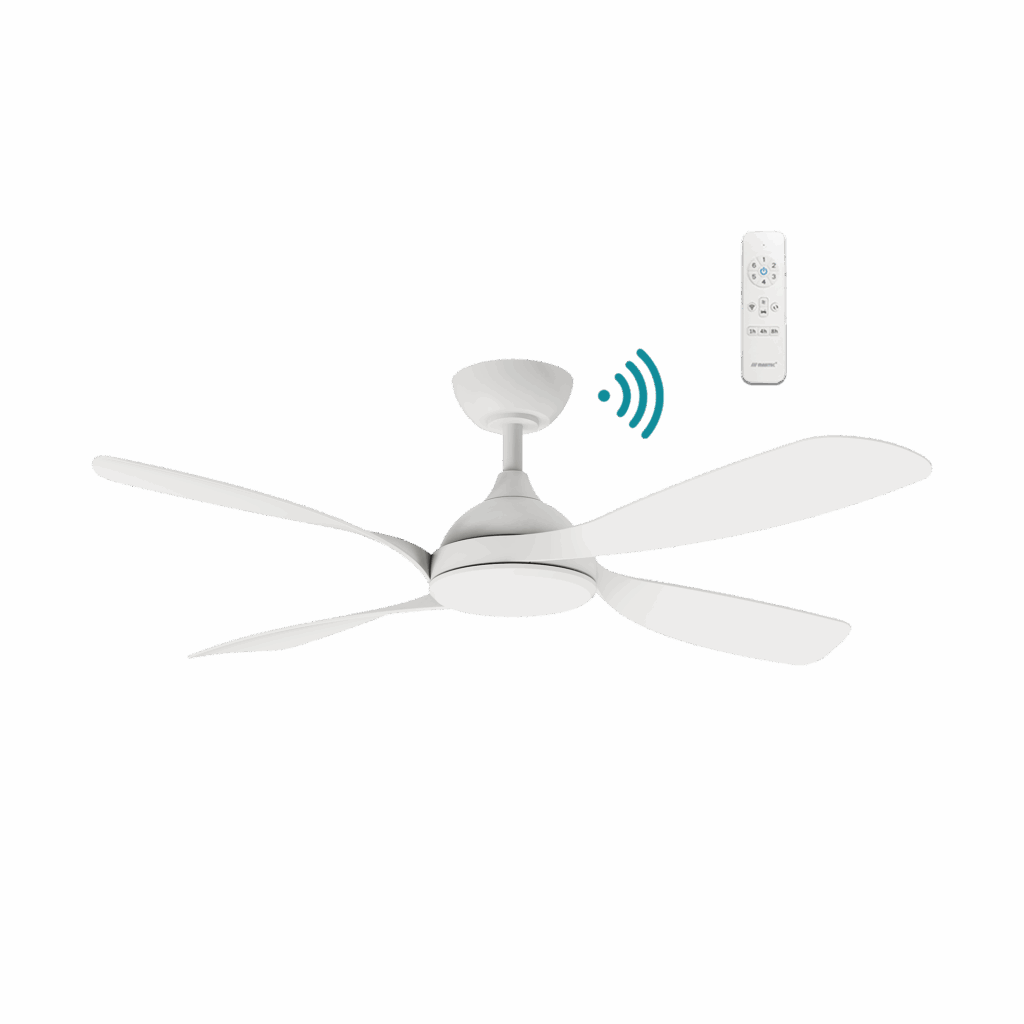 Hampton DC Ceiling Fan 52" 4 Blade Matt White With WIFI Remote - MHDC134W
