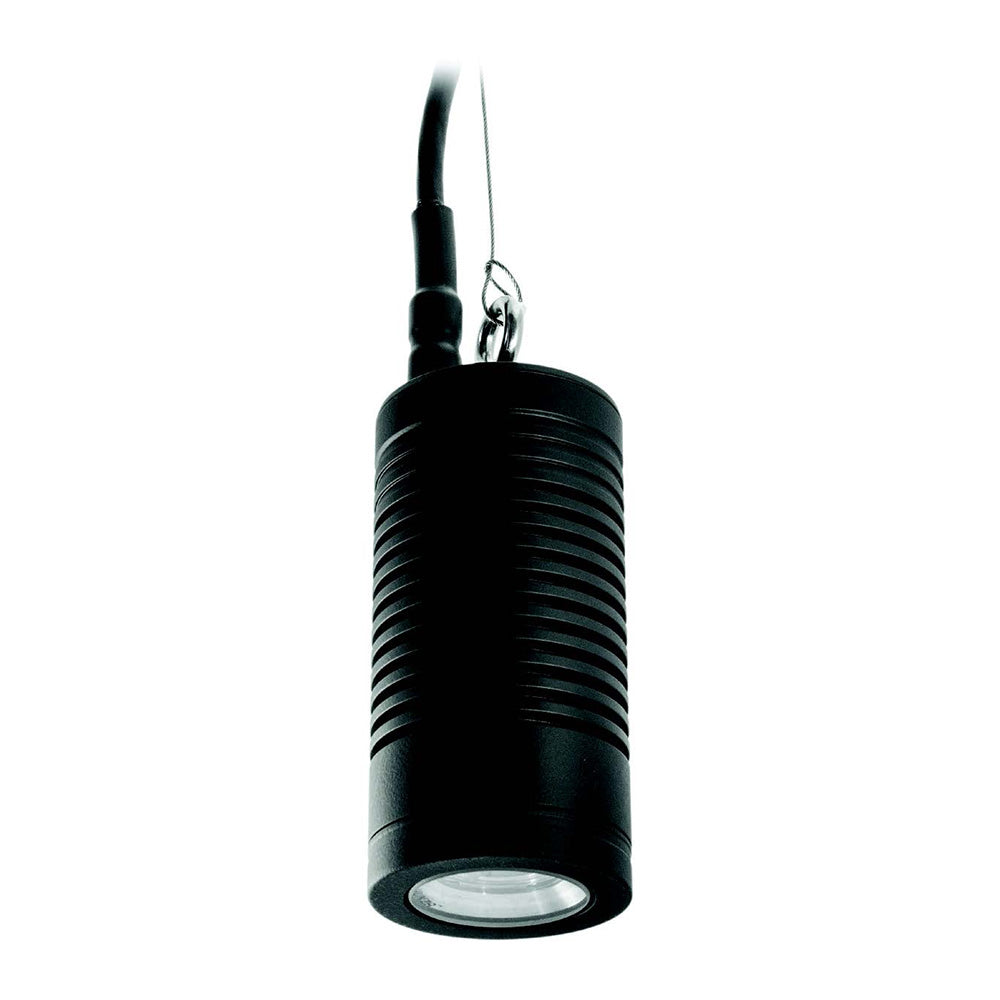 Hanging High Power Aluminium LED Light 12W 24V DC 3000K Black - HL/HP