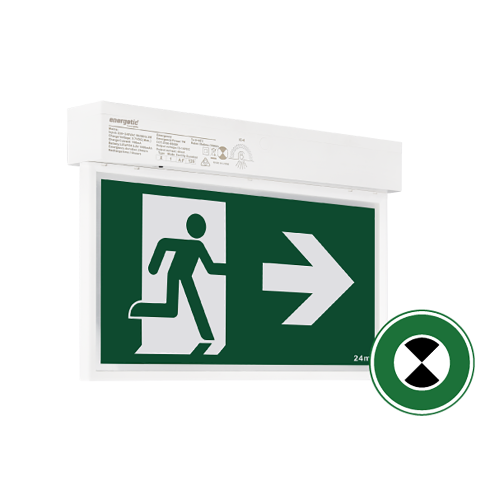 Edgeway Recessed Emergency LED Exit Signs White - 393046