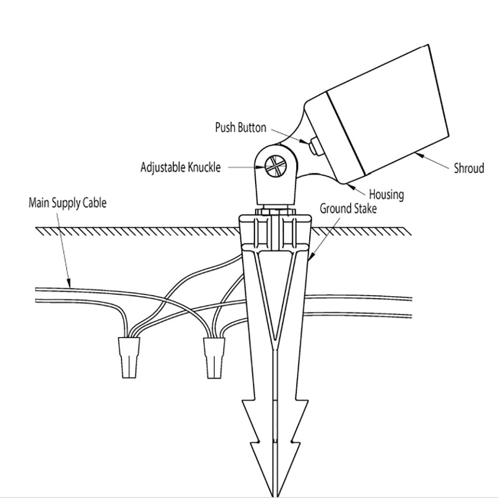 Buy Spike Lights Australia Spike Light 12V Bronze Brass - Hi-PSL2560WB