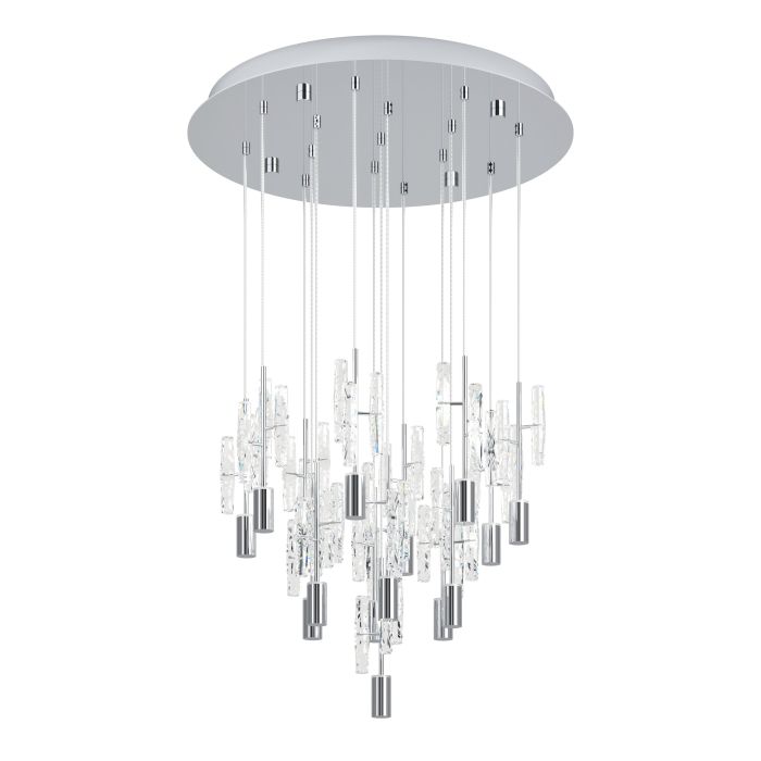 Orihuela 500 mm LED Pendant Light 2.6W TRI Color Chrome & Clear - 390477