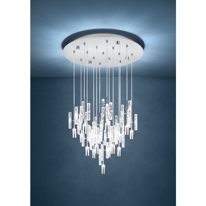 Orihuela 500 mm LED Pendant Light 2.6W TRI Color Chrome & Clear - 390477