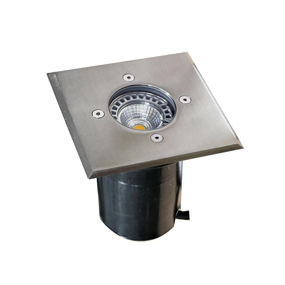 Buy Inground Lights Australia Exterior 12V MR16 Recessed Inground Up Light 316 Stainless Steel Square IP67 - IGMLSQSS