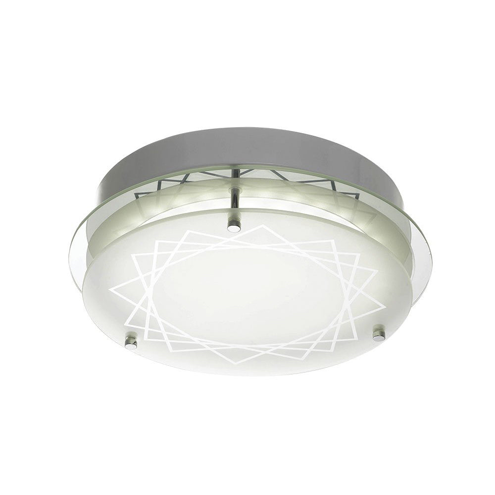 Buy Flush Mount Lights Australia Fosco LED Ceiling Light Dimmable 310mm 5000K Chrome & Frost - FOSCO OYRD-850