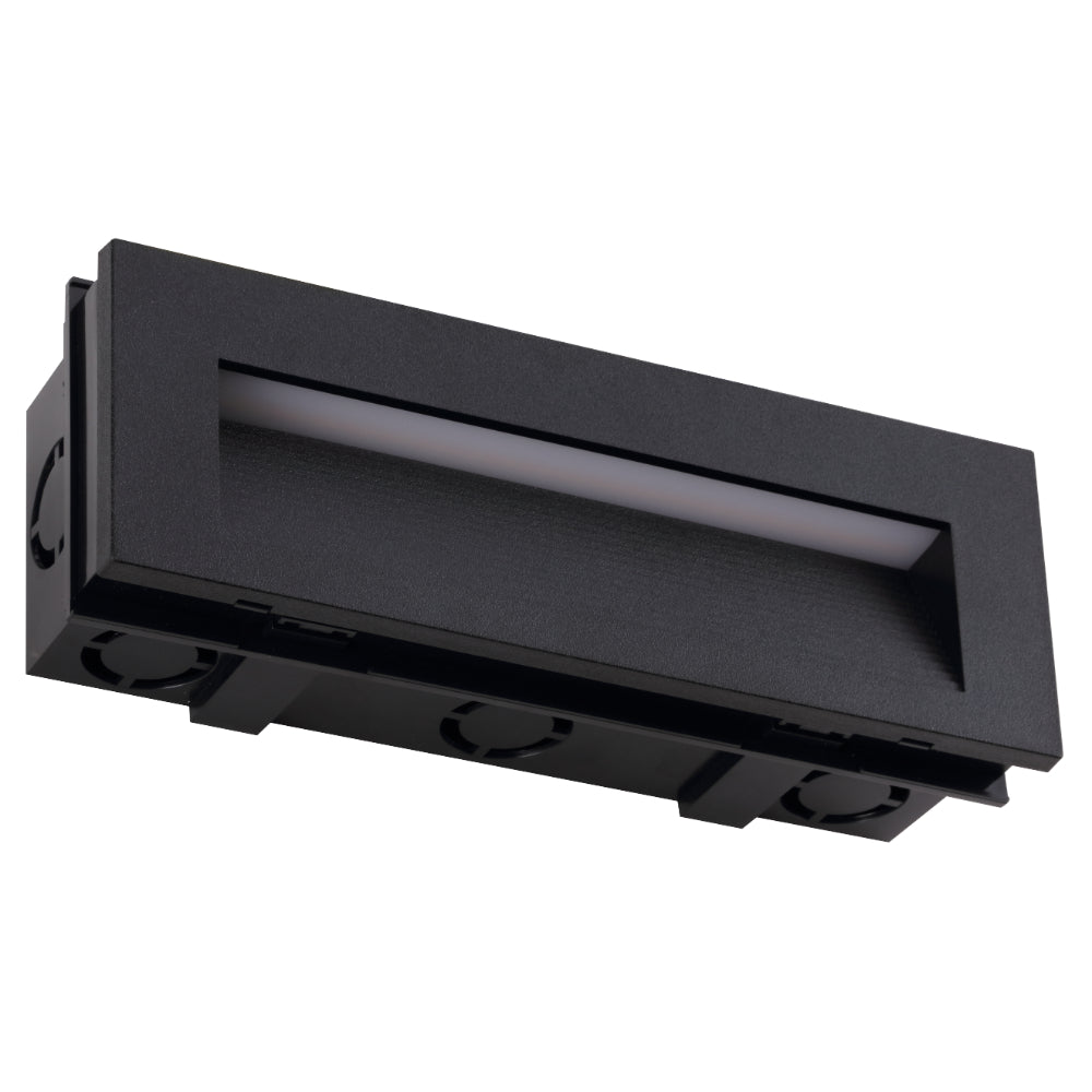 Ingar LED Antiglare Exterior Wall Light 6W TRI Colour Black - INGAR EXRE-AG-BK