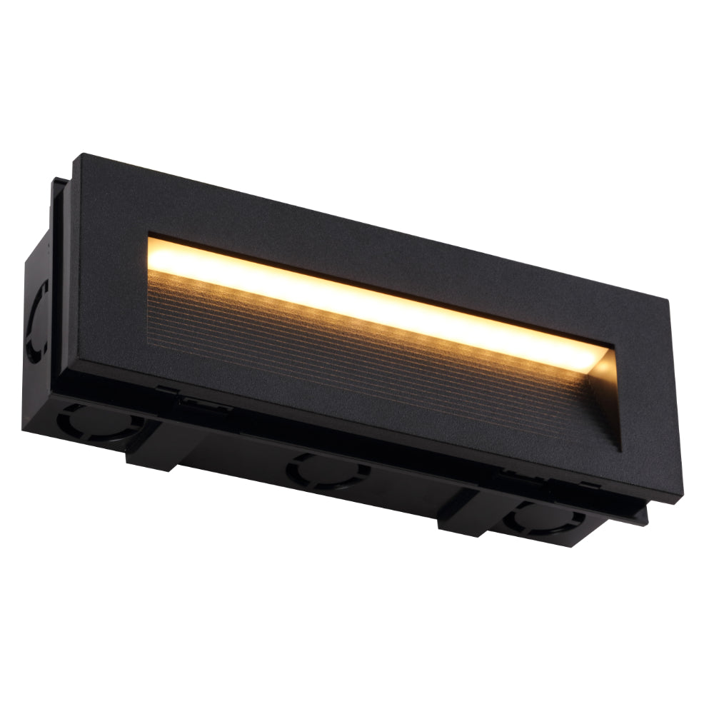 Ingar LED Antiglare Exterior Wall Light 6W TRI Colour Black - INGAR EXRE-AG-BK