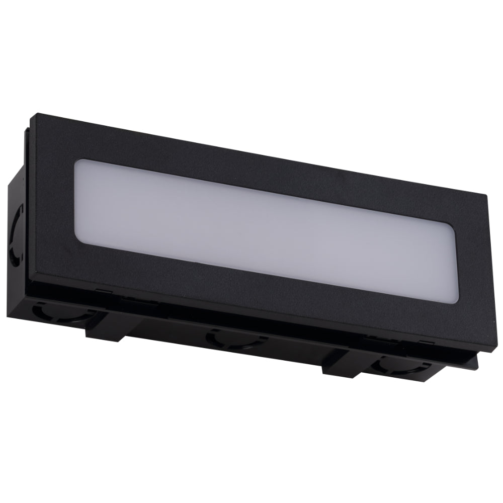 Ingar LED Opal Exterior Wall Light 6W TRI Colour Black - INGAR EXRE-OP-BK