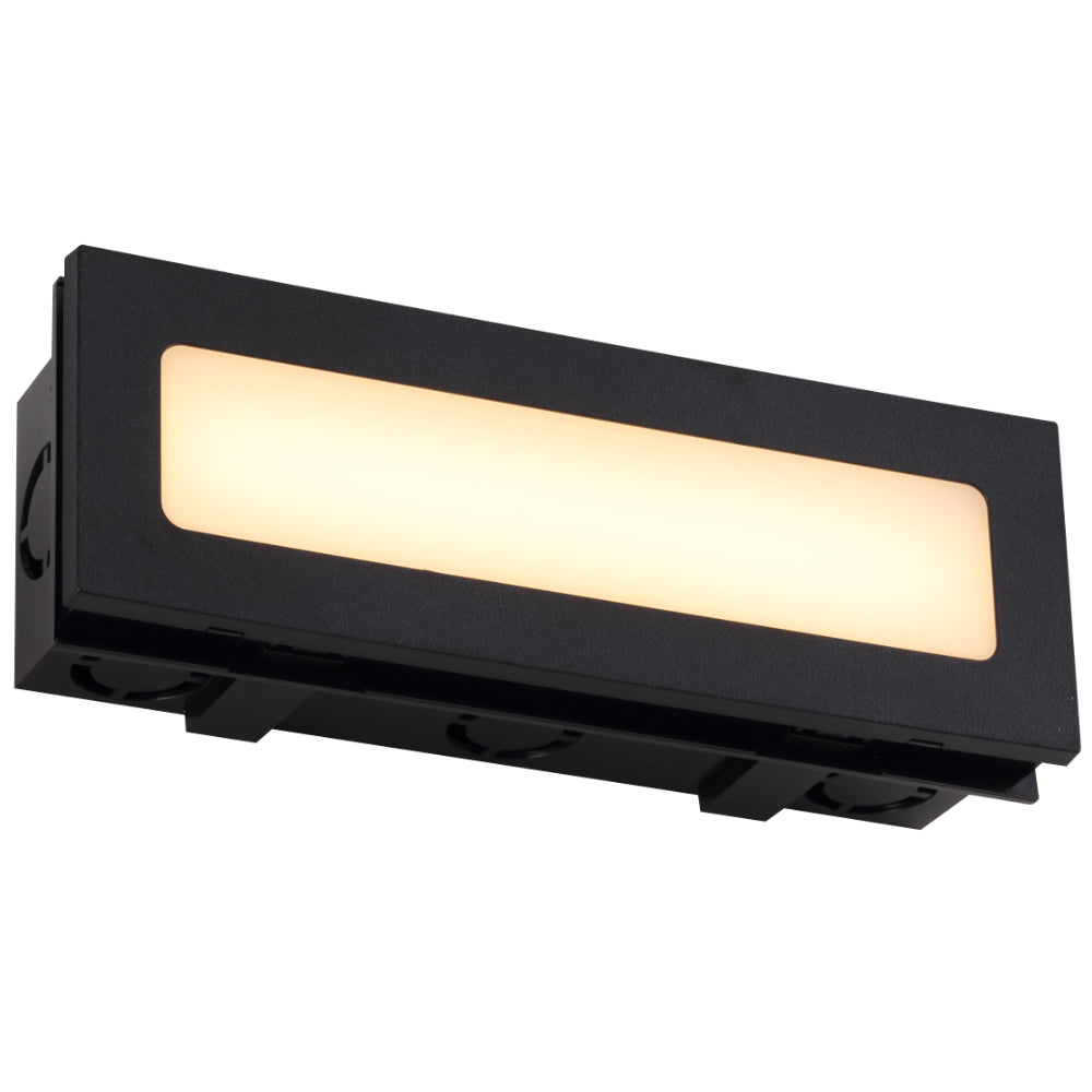 Ingar LED Opal Exterior Wall Light 6W TRI Colour Black - INGAR EXRE-OP-BK